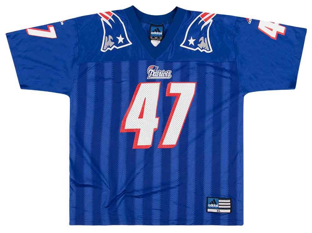 1999 New England Patriots Edwards 47 adidas Jersey Home XL