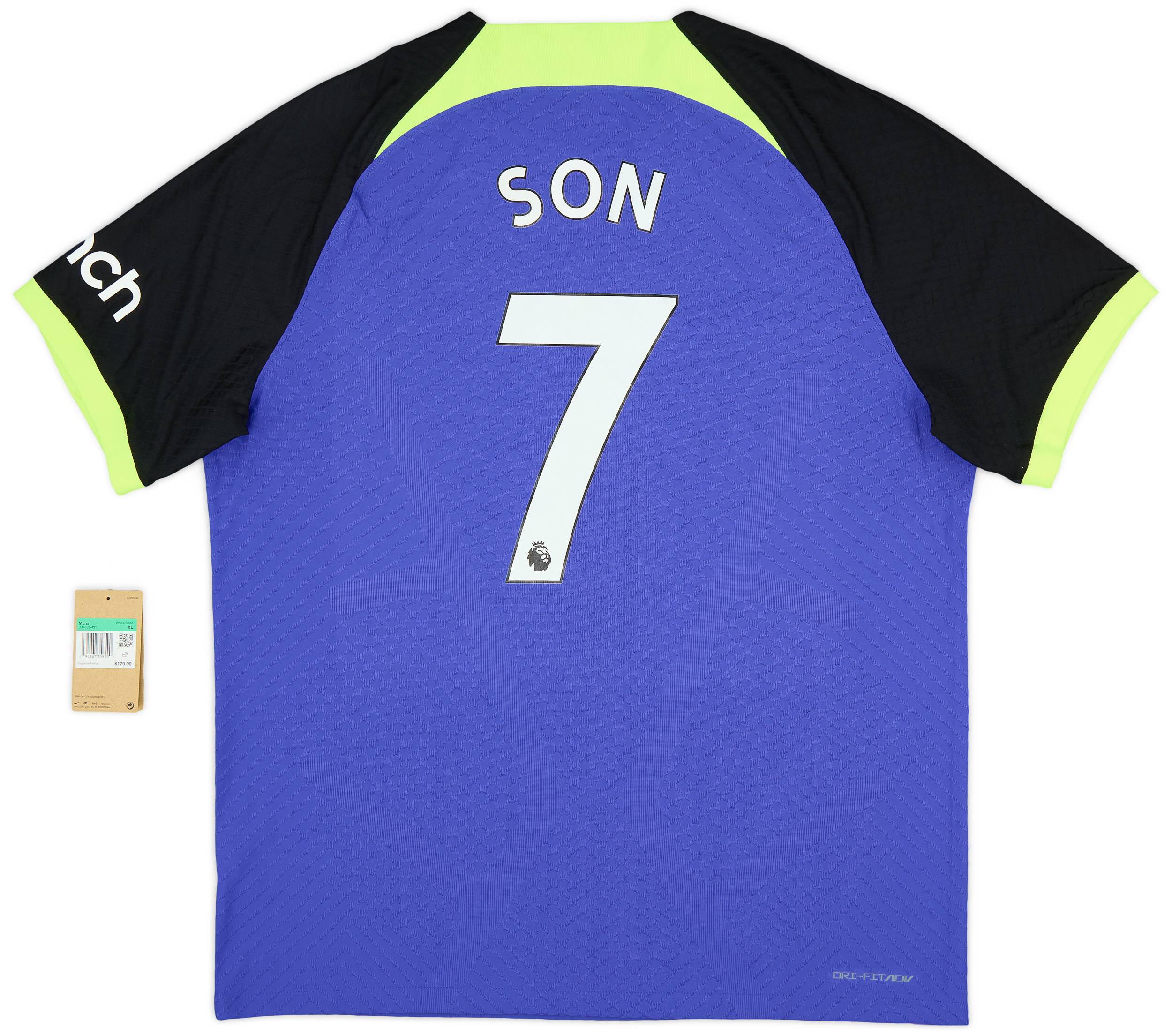 2022-23 Tottenham Authentic Away Shirt Son #7 (XL)