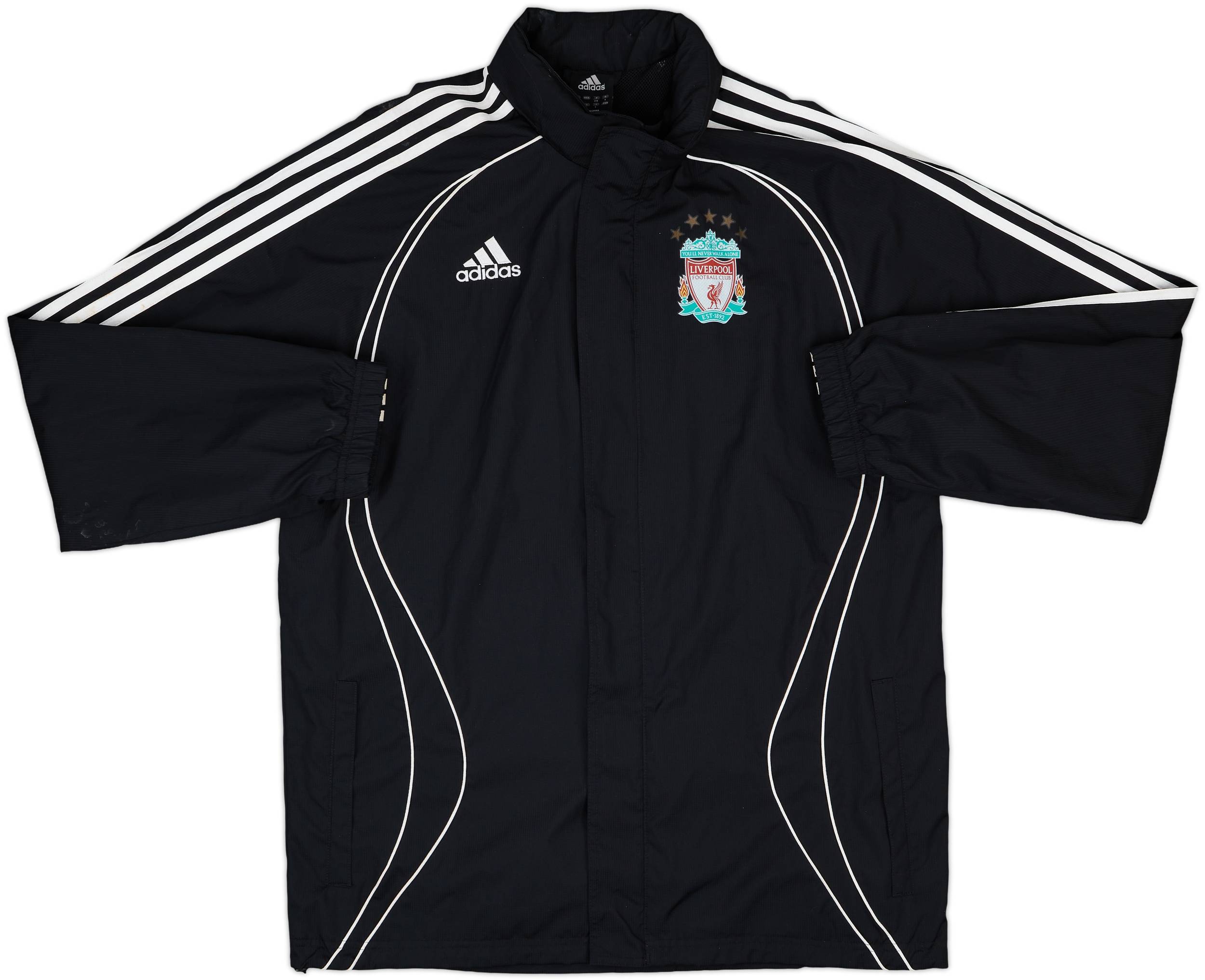 2006-07 adidas Template Hooded Rain Jacket (Liverpool) - 6/10 - (M)