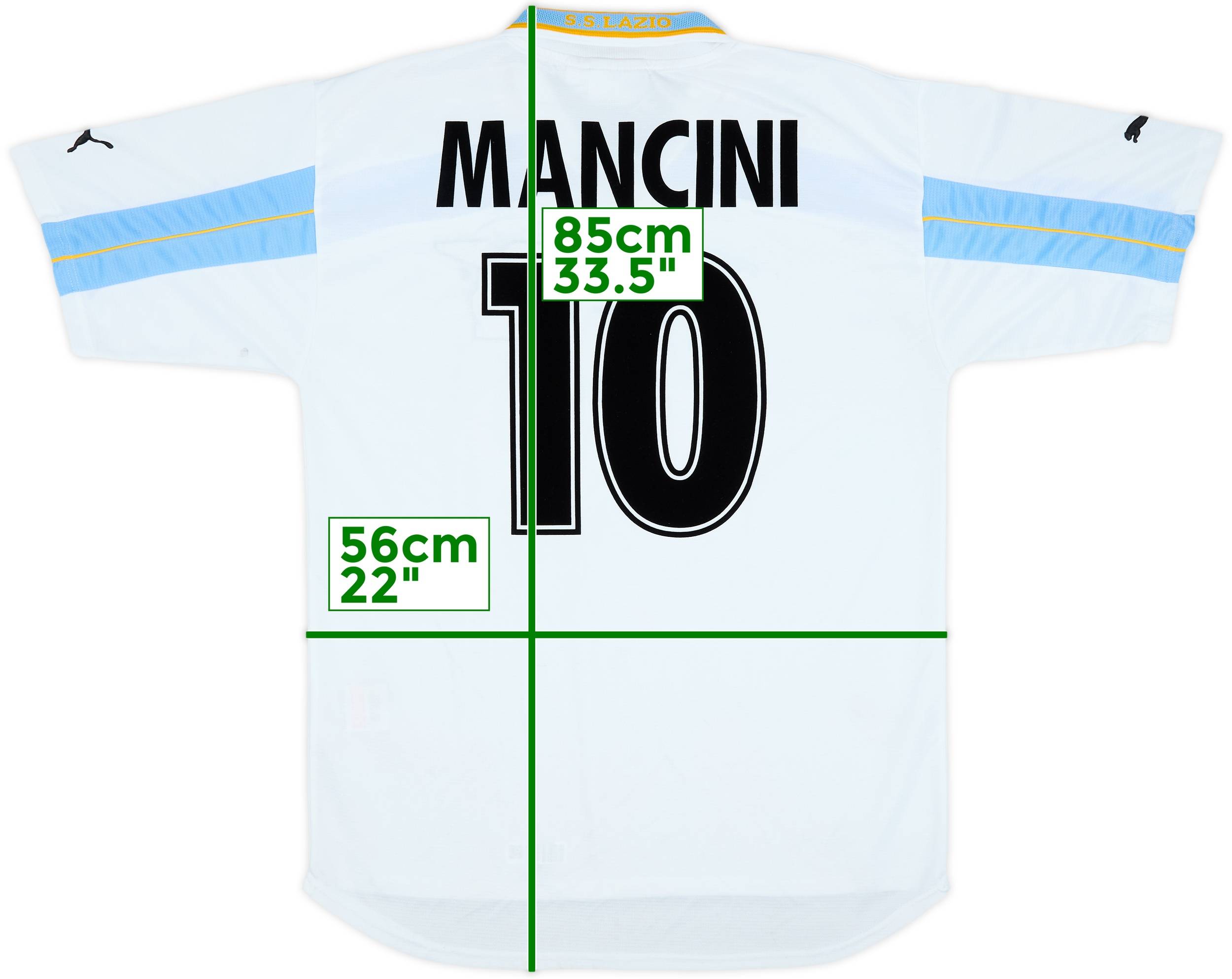 1999-00 Lazio Centenary Home Shirt Mancini #10 - 8/10 - (XL)