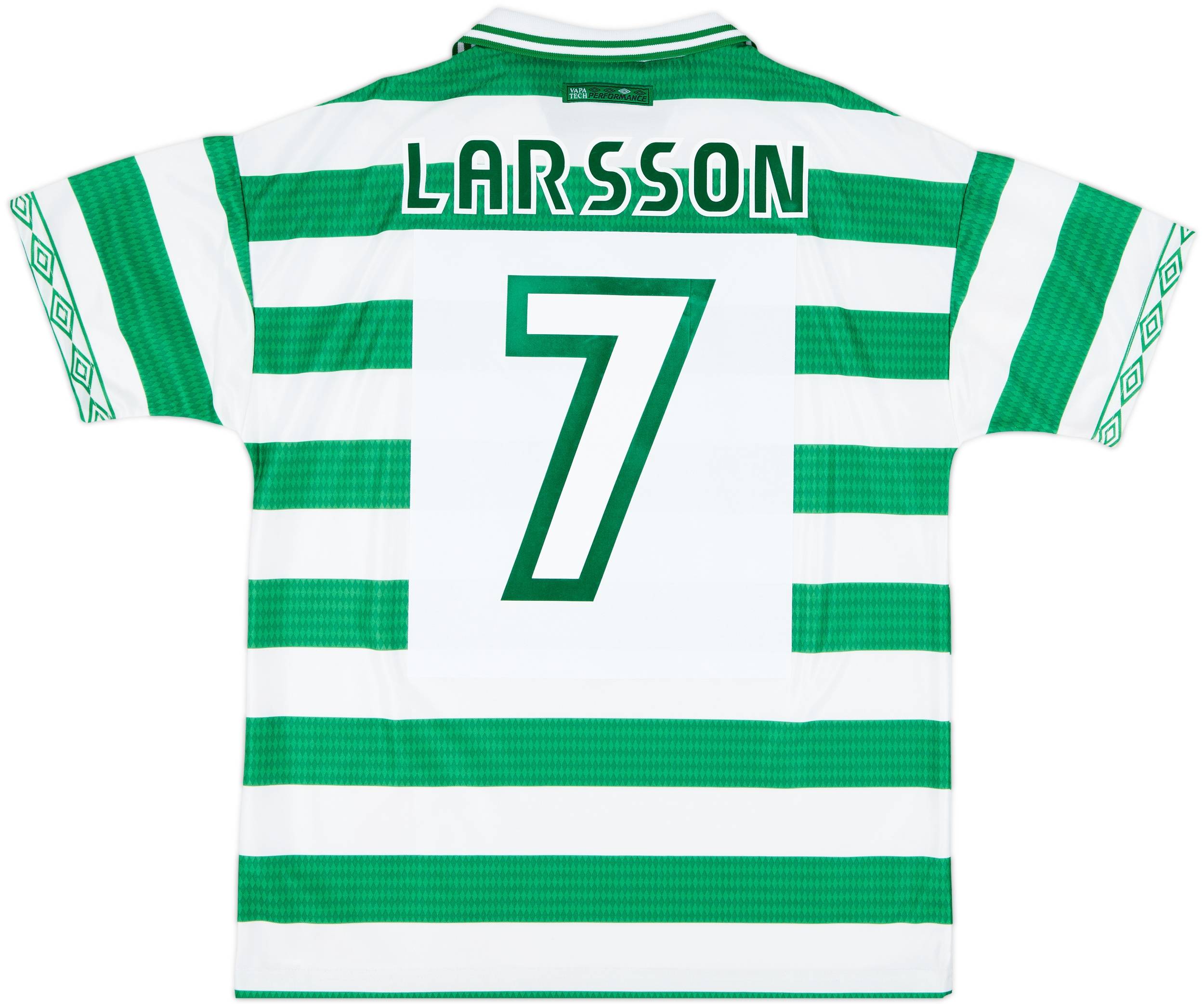 1997-99 Celtic Home Shirt Larsson #7 - 9/10 - (L)