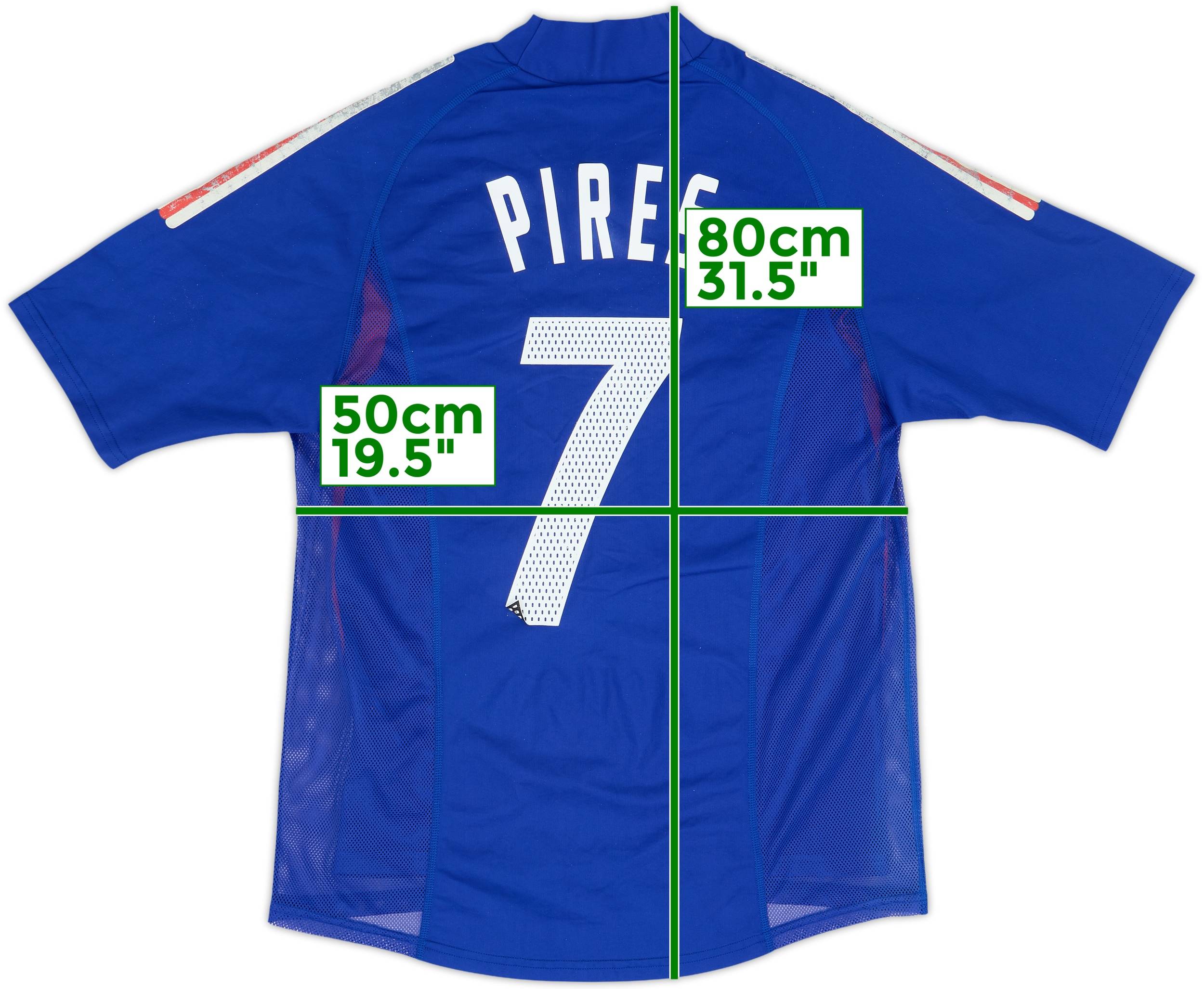 2002-04 France Player Issue Home Shirt Pires #7 - 5/10 - (M)