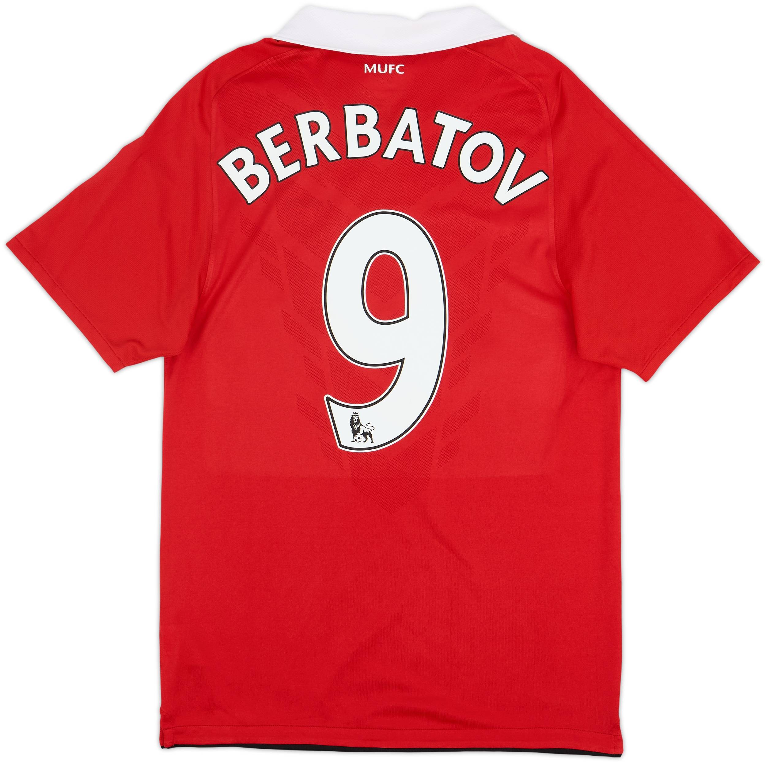 2010-11 Manchester United Home Shirt Berbatov #9 - 9/10 - (S)