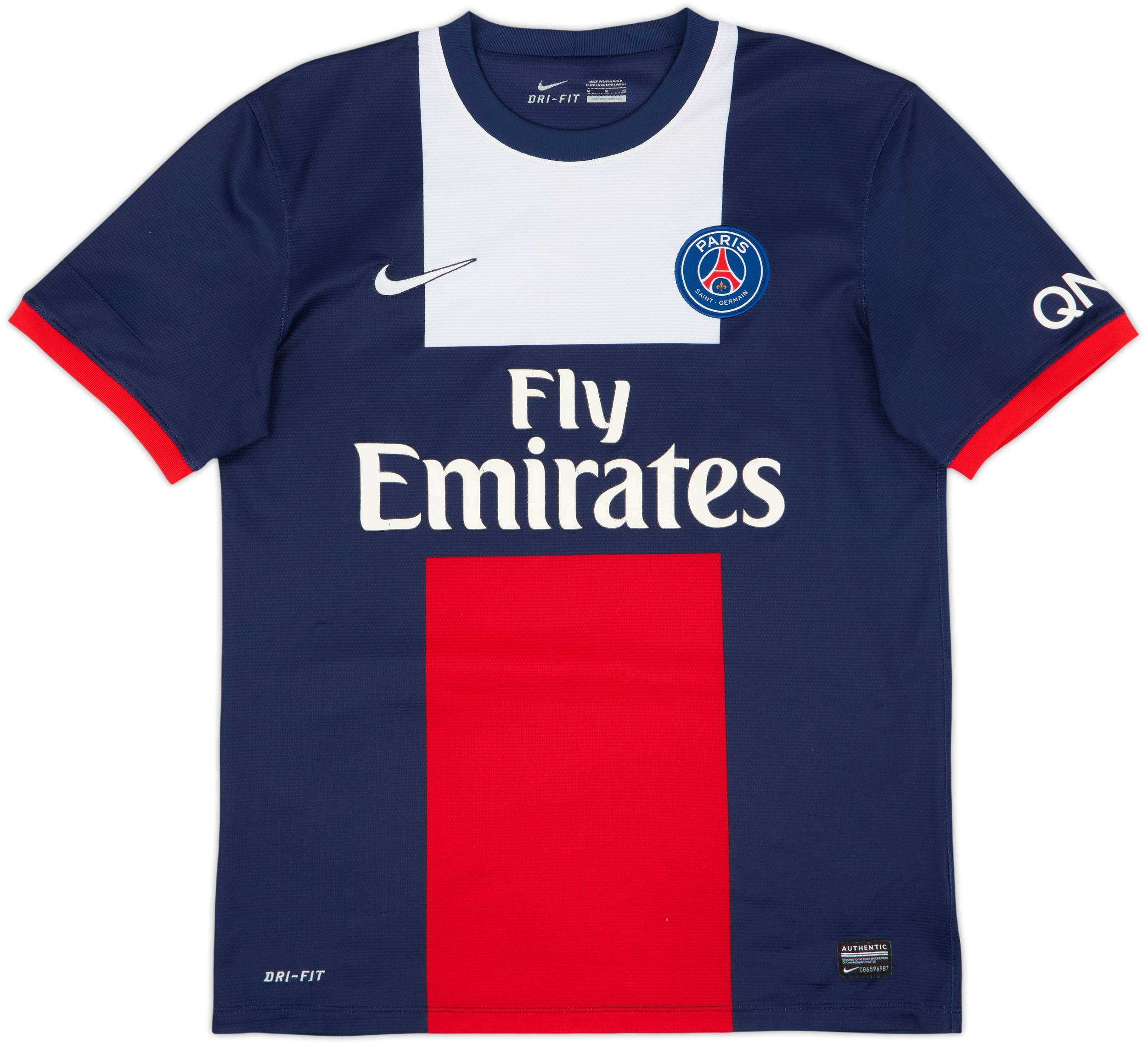 パリ・サンジェルマン BECKHAM 32 Tシャツ 2013-14 Paris Saint-Germain Home Shirt Beckham #32 - 6/10 - (M)