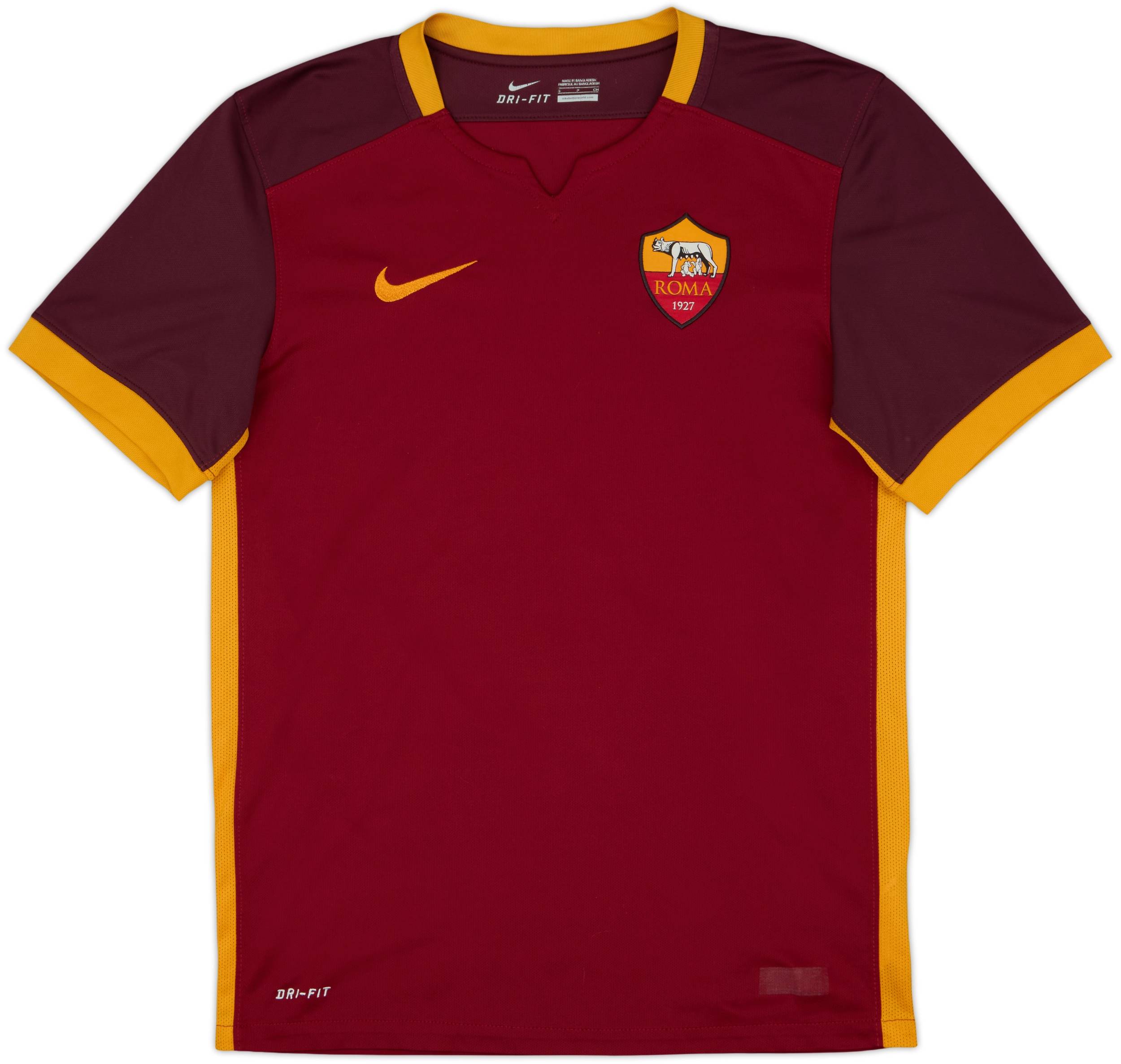 2015-16 Roma Home Shirt Dzeko #9 - 8/10 - (S)