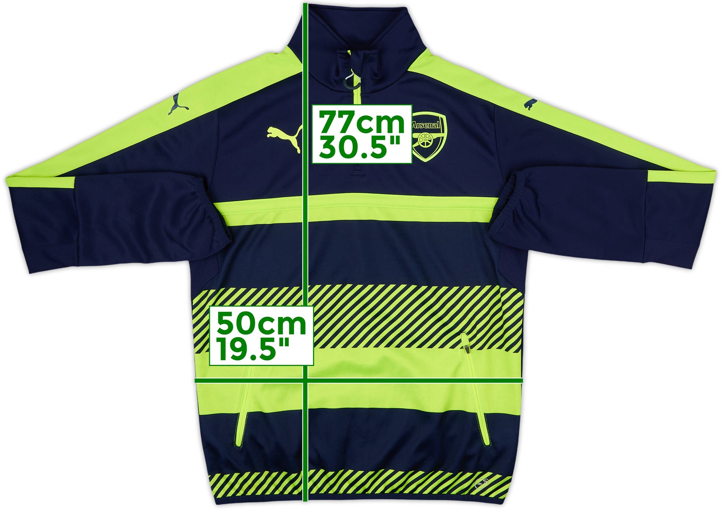 2016-17 Arsenal Puma 1/4 Zip Training Top - 8/10 - (M)