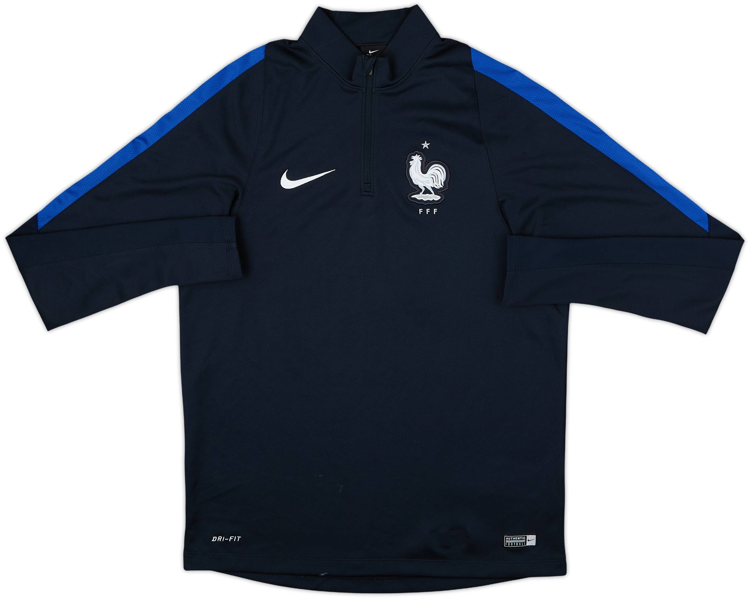 2016-17 France Nike 1/4 Zip Drill Top - 7/10 - (M)