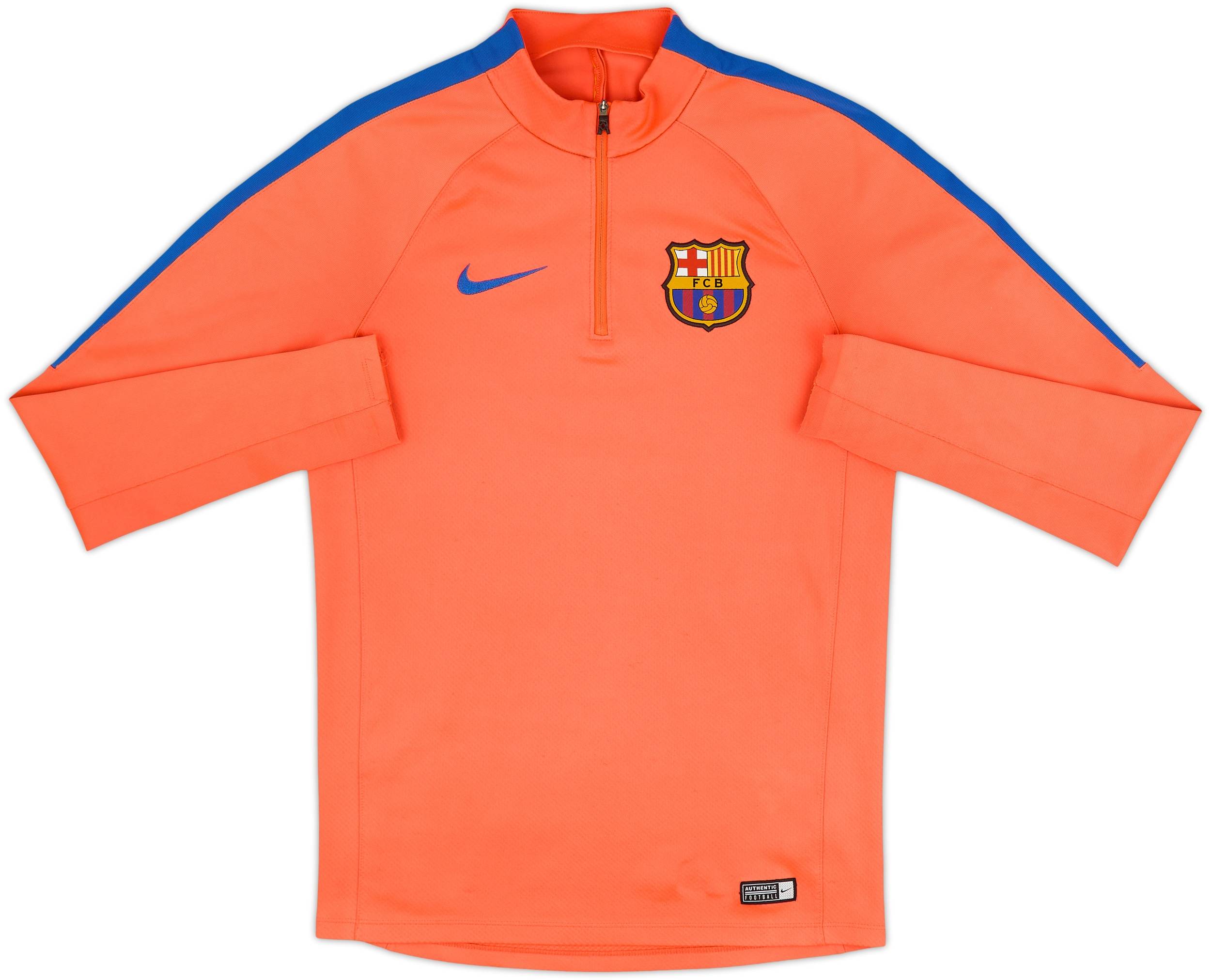 2016-17 Barcelona Nike 1/4 Zip Drill Top - 5/10 - (S)