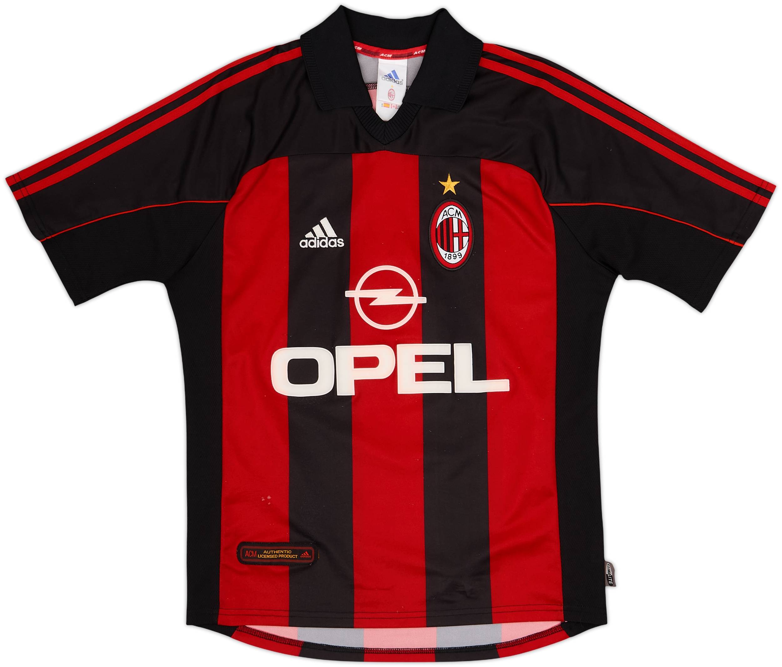 2000-02 AC Milan Home Shirt Maldini #3 - 7/10 - (S)