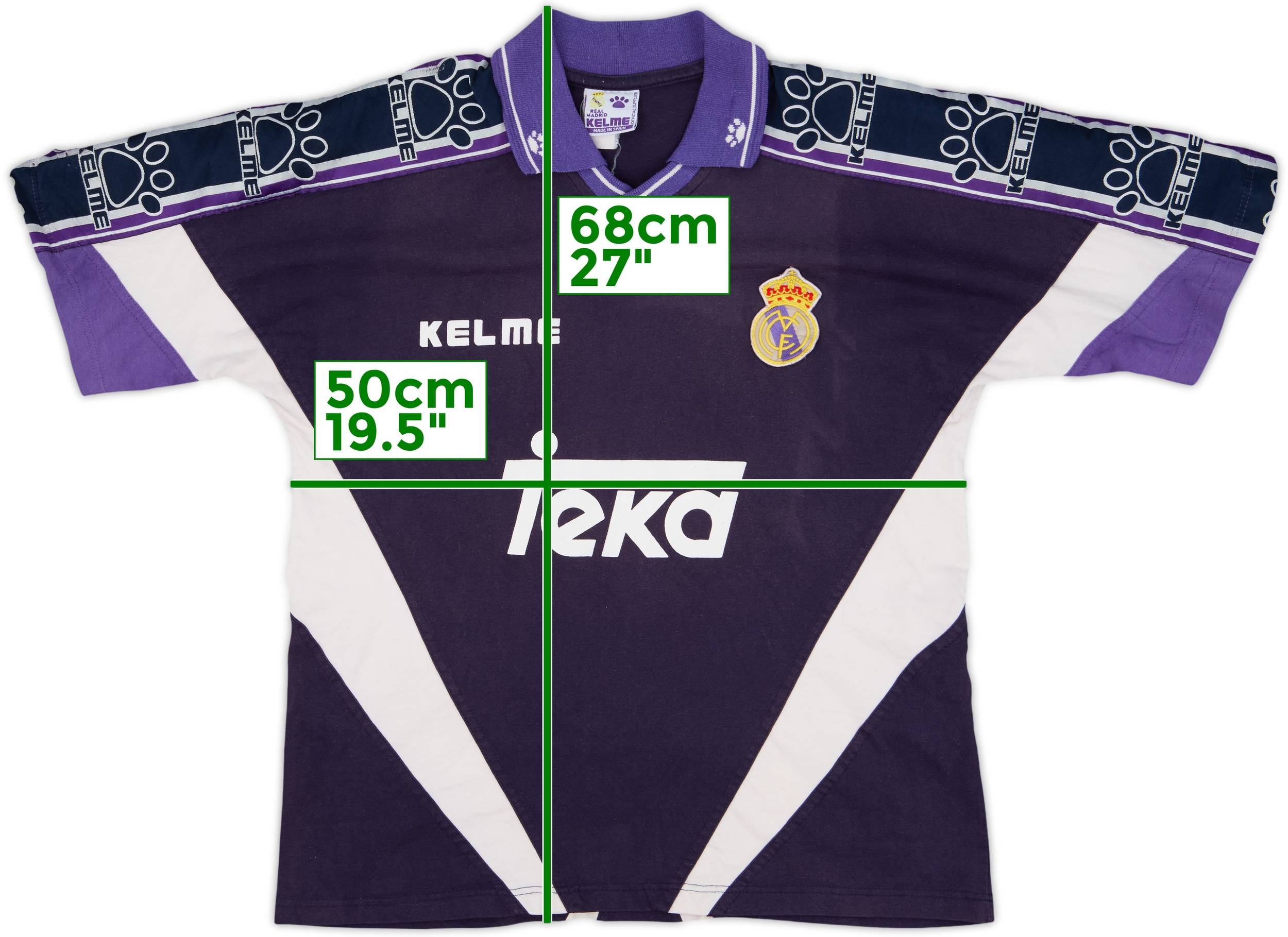 1996-97 Real Madrid Kelme Polo Shirt - 7/10 - (L)