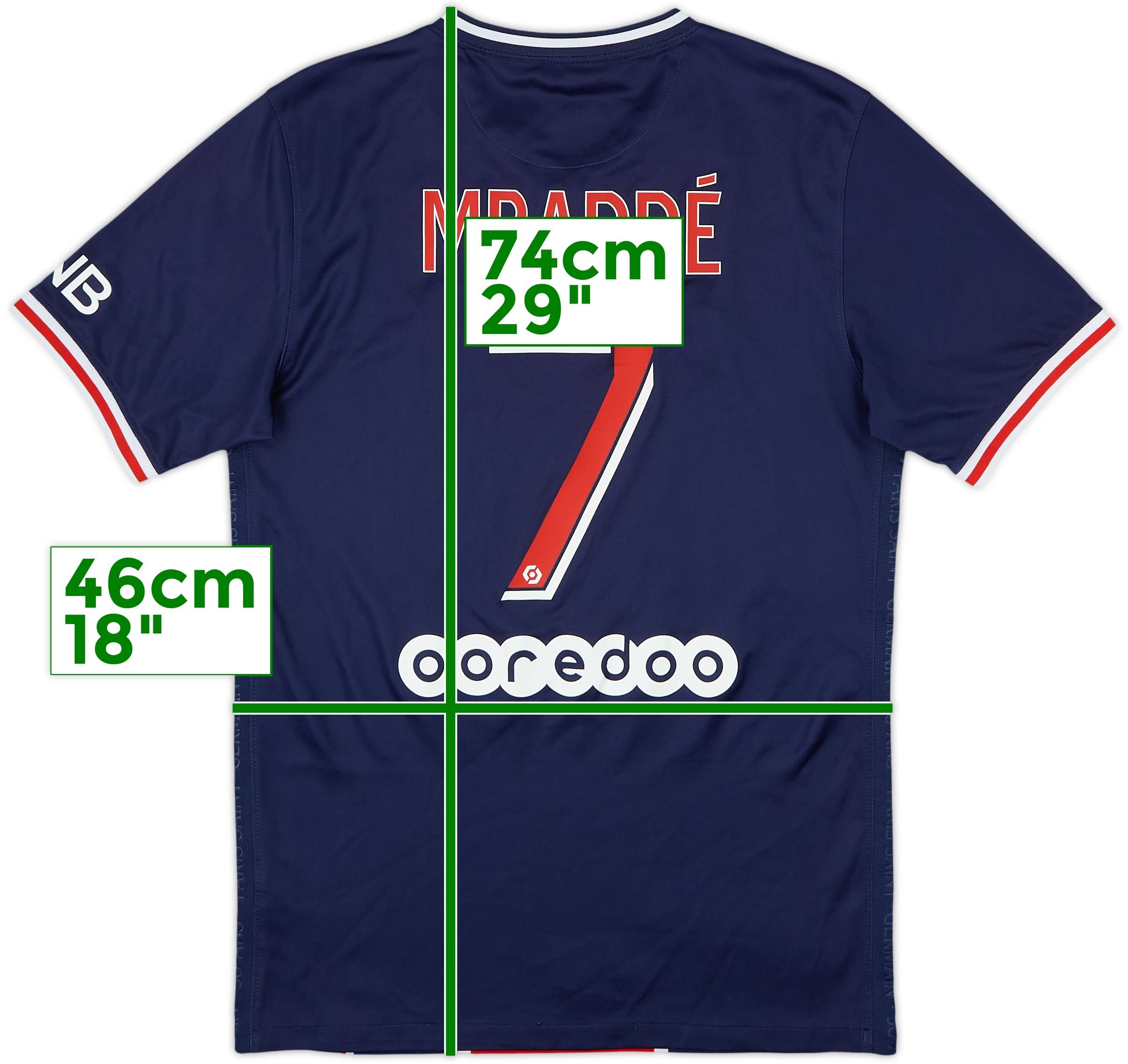 2020-21 Paris Saint-Germain Home Shirt Mbappe #7 - 8/10 - (S)