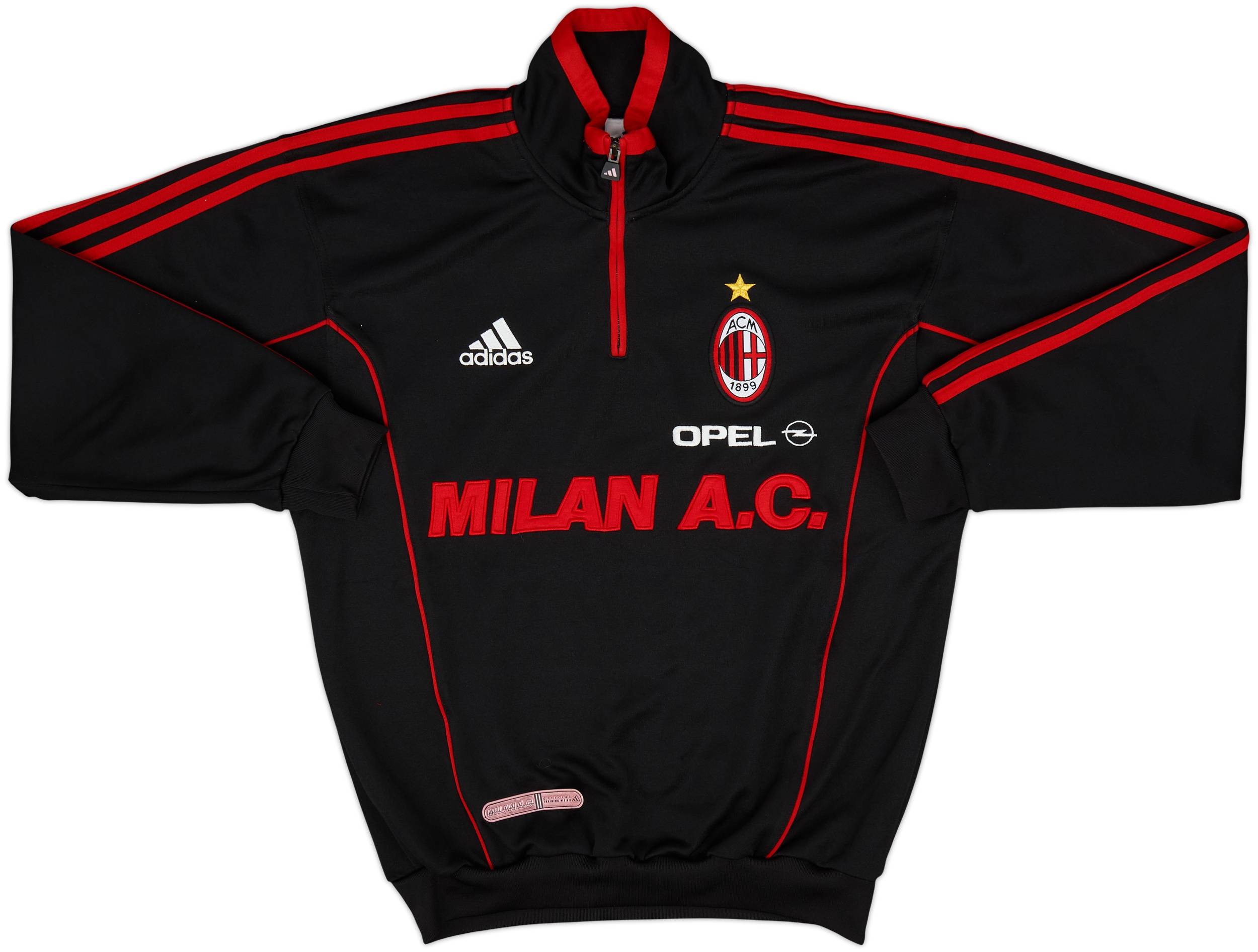 1999-00 AC Milan adidas 1/4 Zip Drill Top - 7/10 - (S)