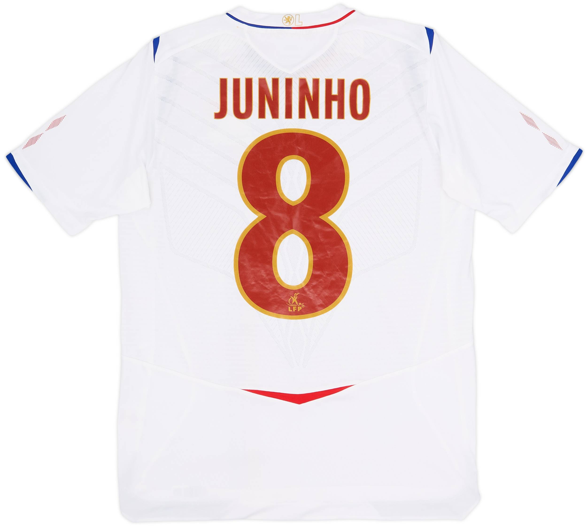 2008-09 Lyon Home Shirt Juninho #8 - 9/10 - (M)