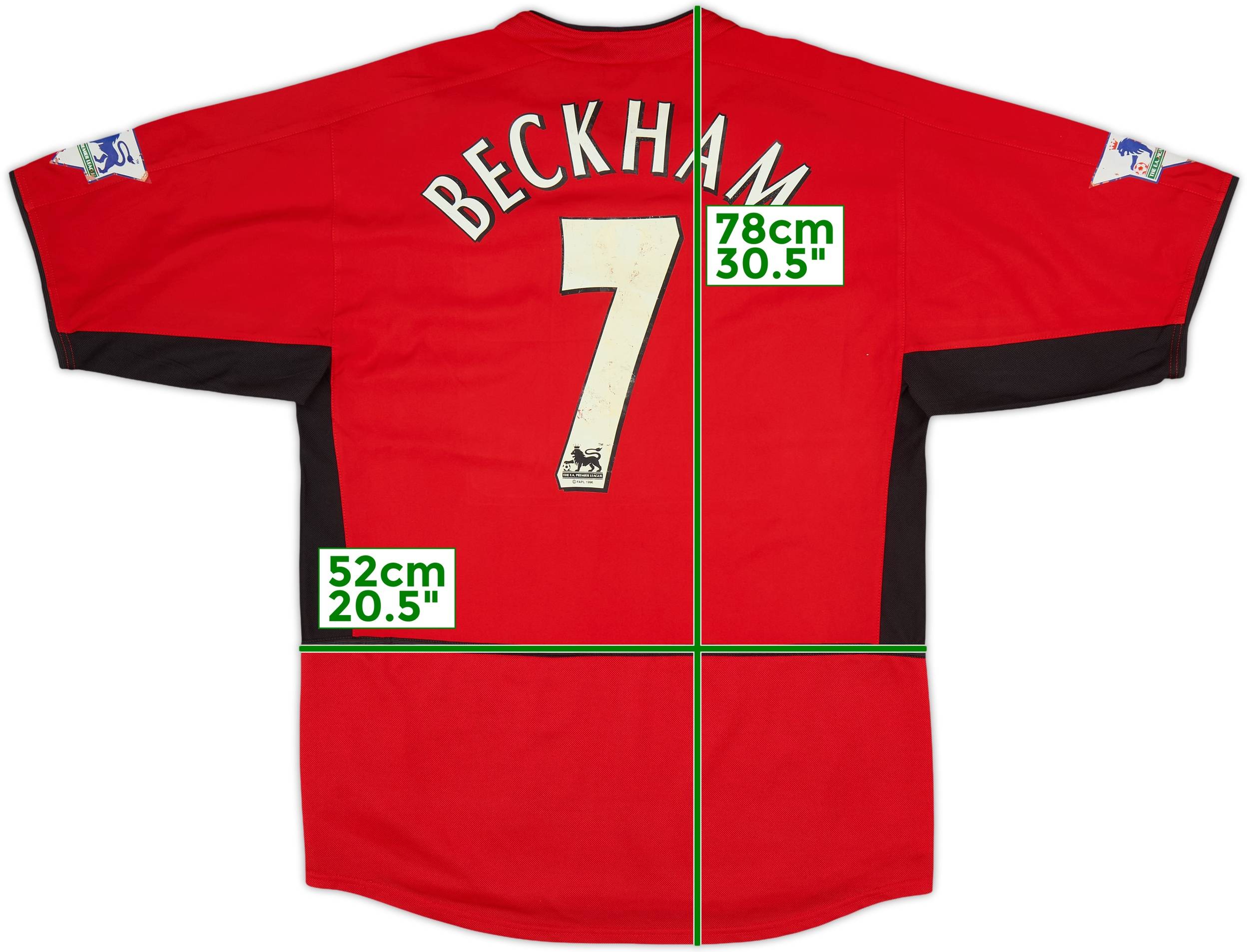 2002-04 Manchester United Home Shirt Beckham #7 - 5/10 - (M)