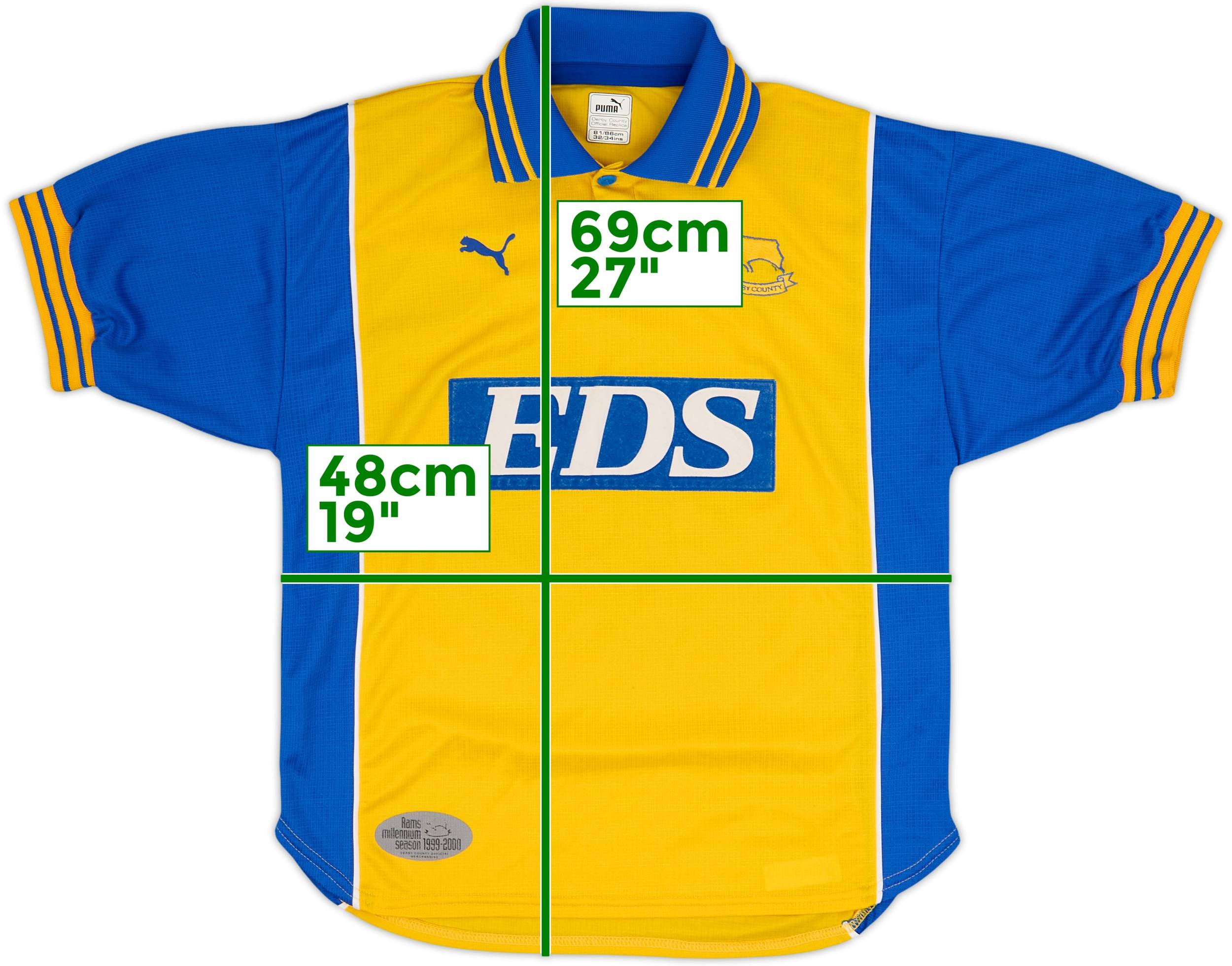 1999-01 Derby County Away Shirt - 8/10 - (XL.Boys)