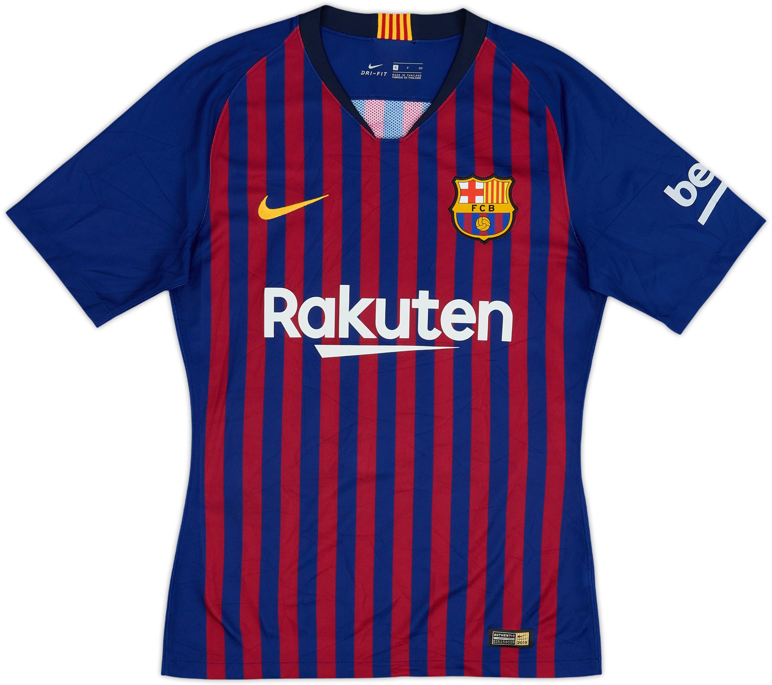 2018-19 Barcelona Authentic Home Shirt Messi #10 - 8/10 - (S)