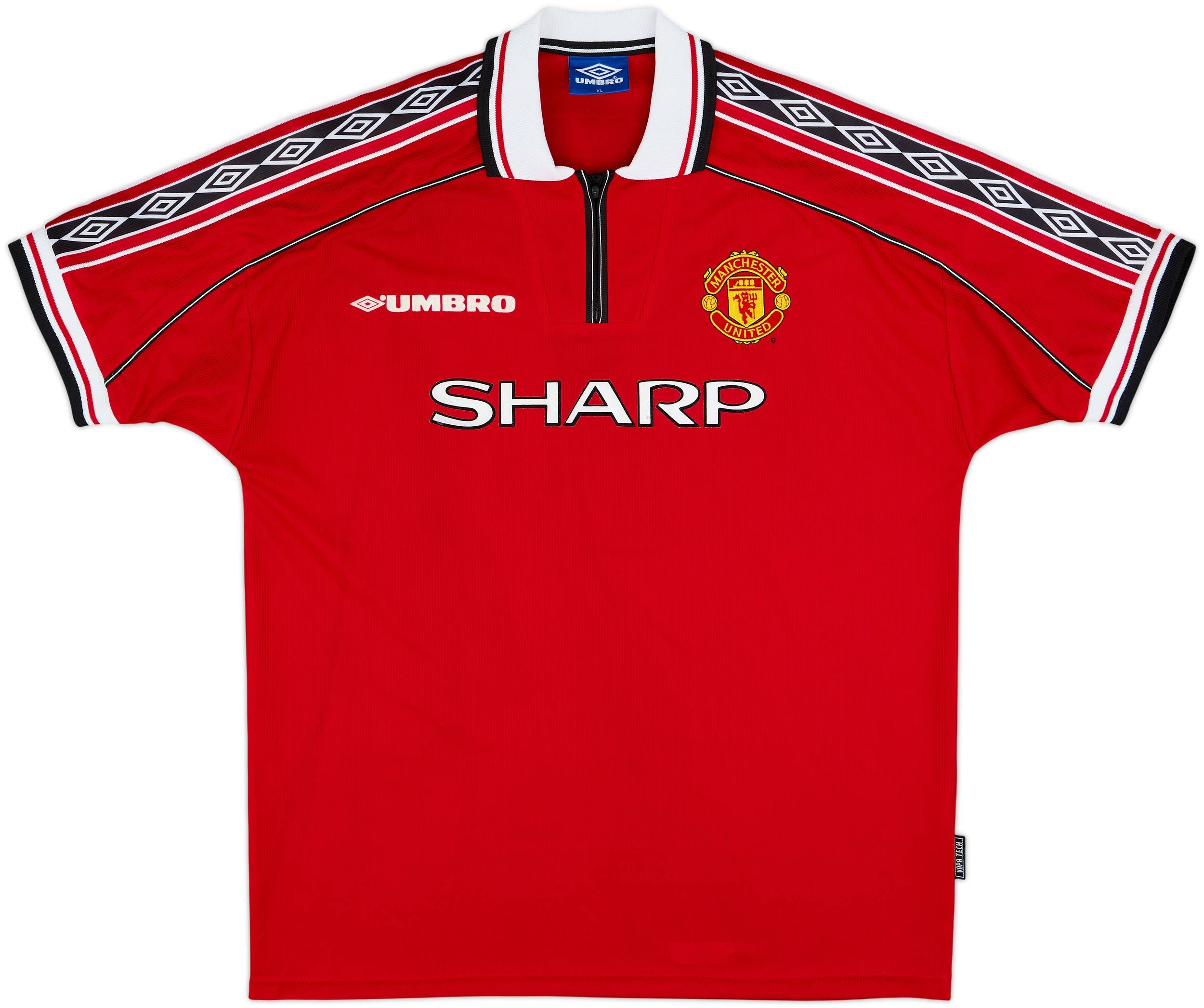 1998-00 Manchester United Home Shirt Beckham #7 - 8/10 - (XL)