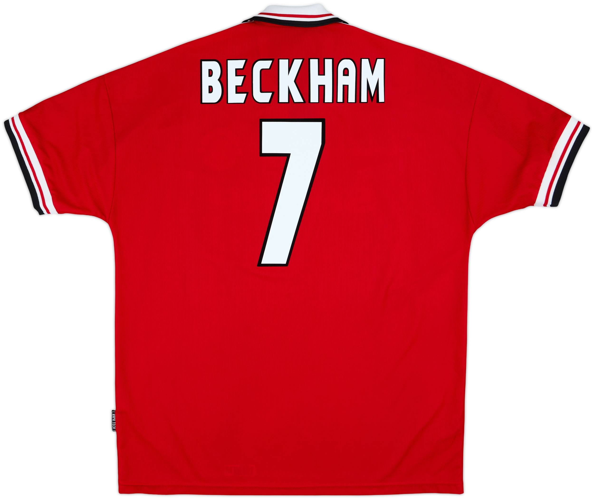 1998-00 Manchester United Home Shirt Beckham #7 - 8/10 - (XL)