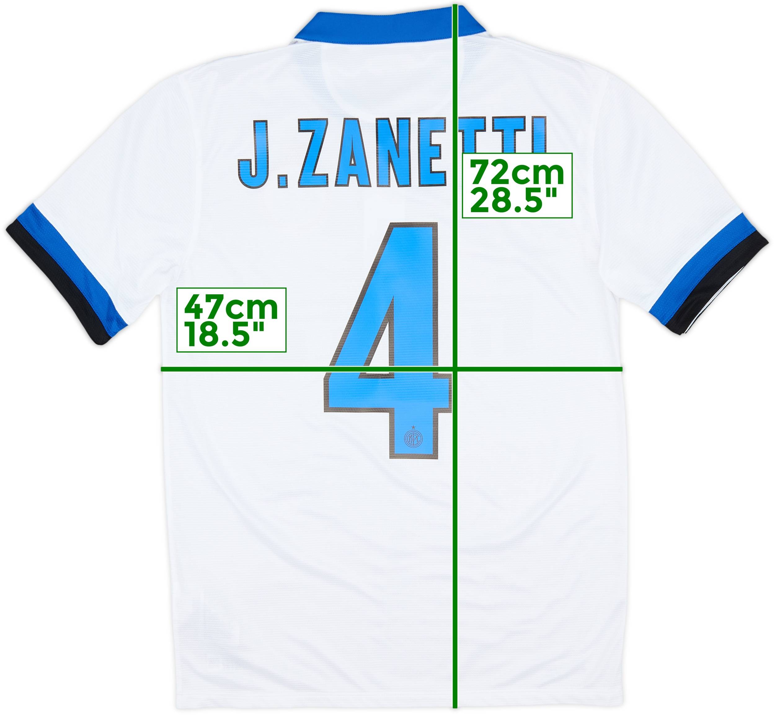 2013-14 Inter Milan Away Shirt J.Zanetti #4 - 8/10 - (S)