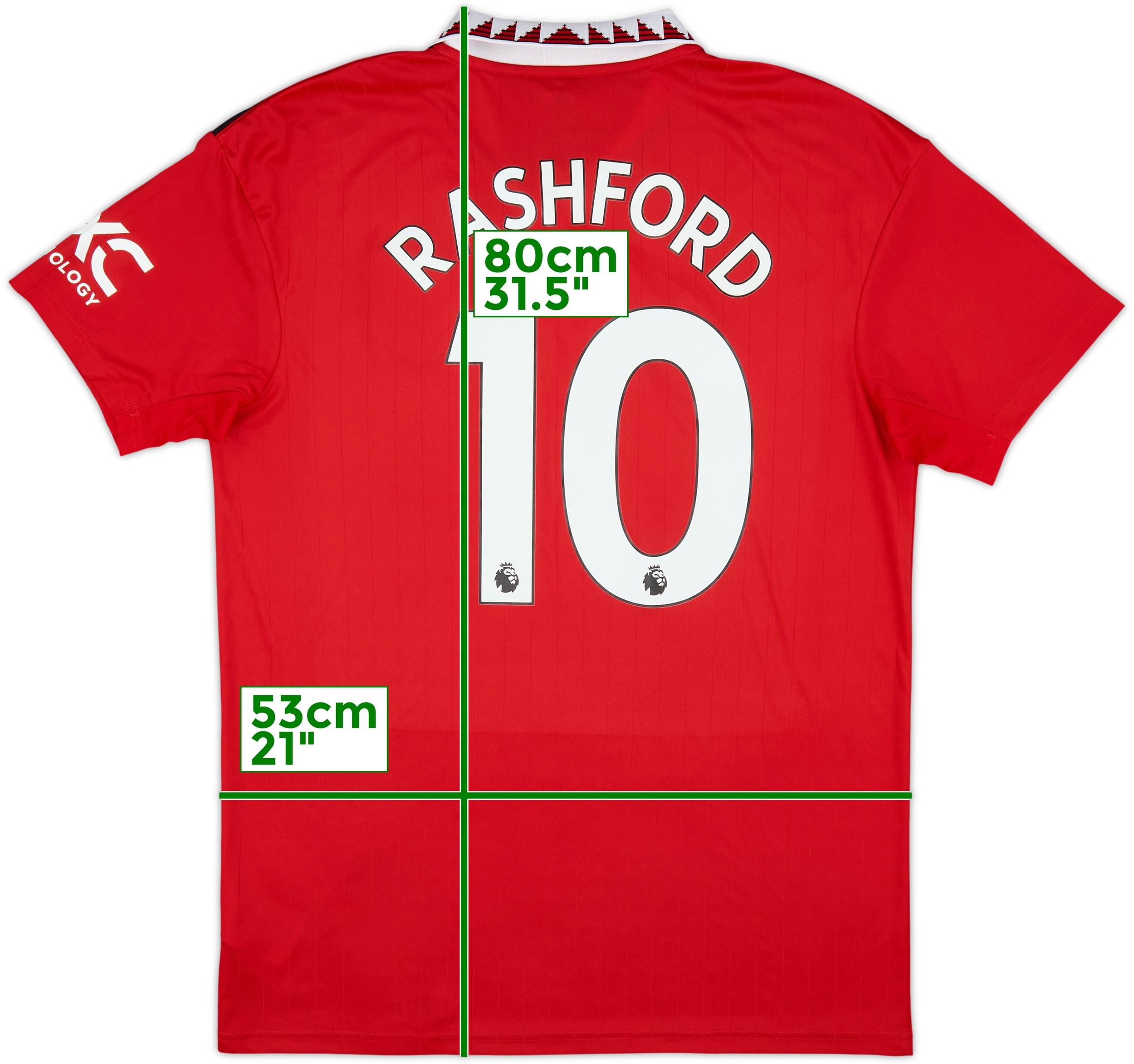 2022-23 Manchester United Home Shirt Rashford #10 - 8/10 - (L)