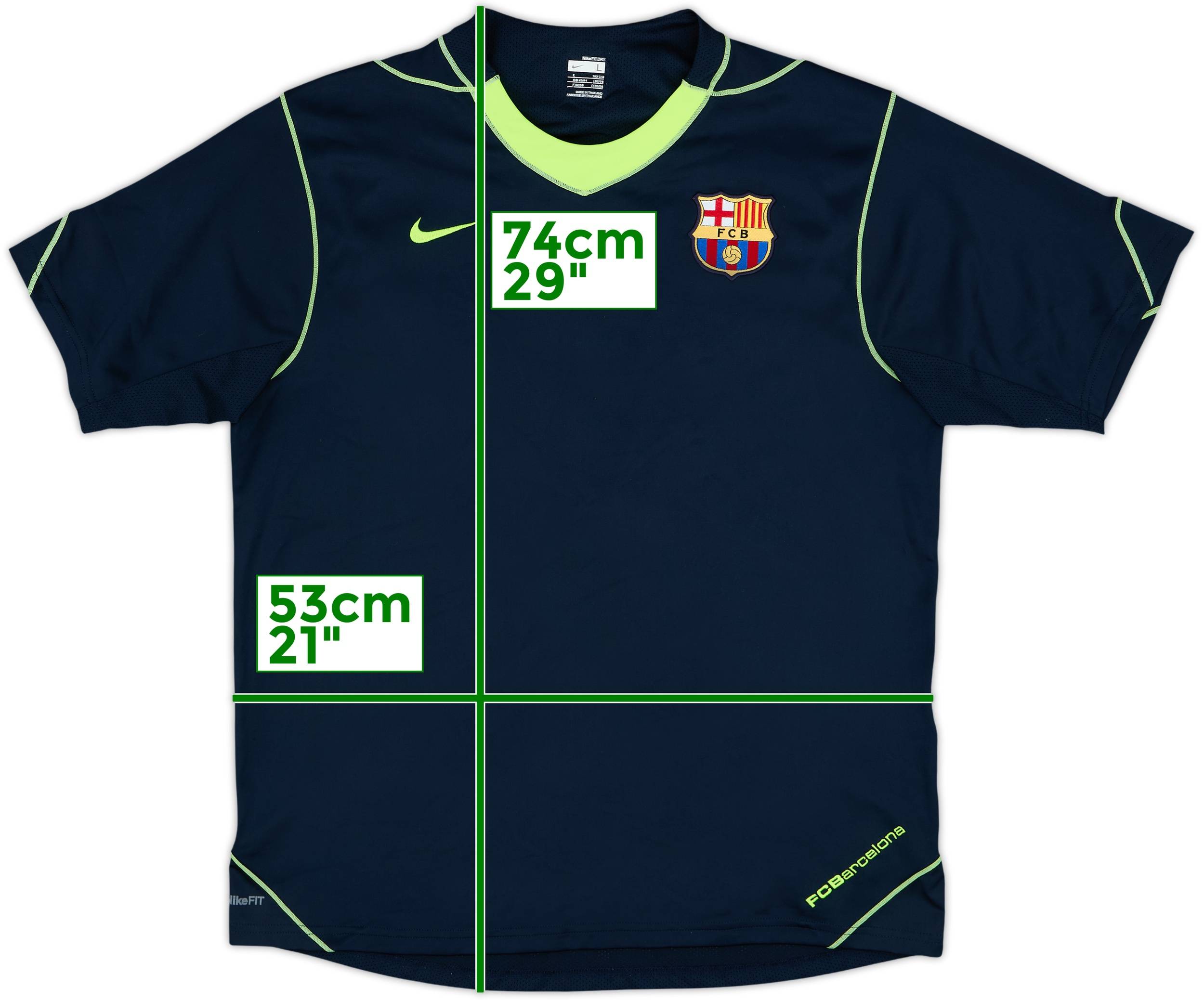 2007-08 Barcelona Nike Training Shirt - 8/10 - (L)