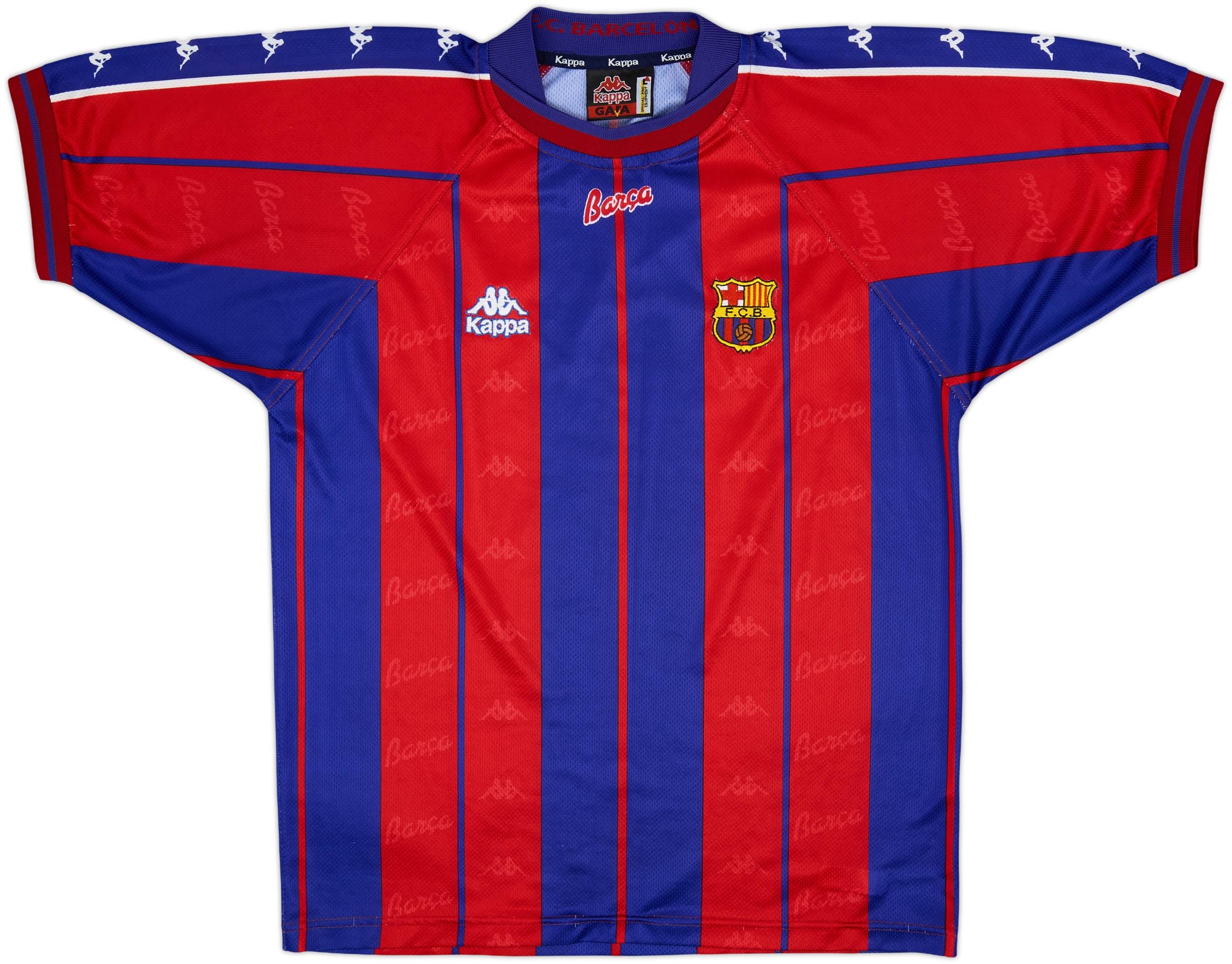 1997-98 Barcelona Home Shirt - 9/10 - (L)