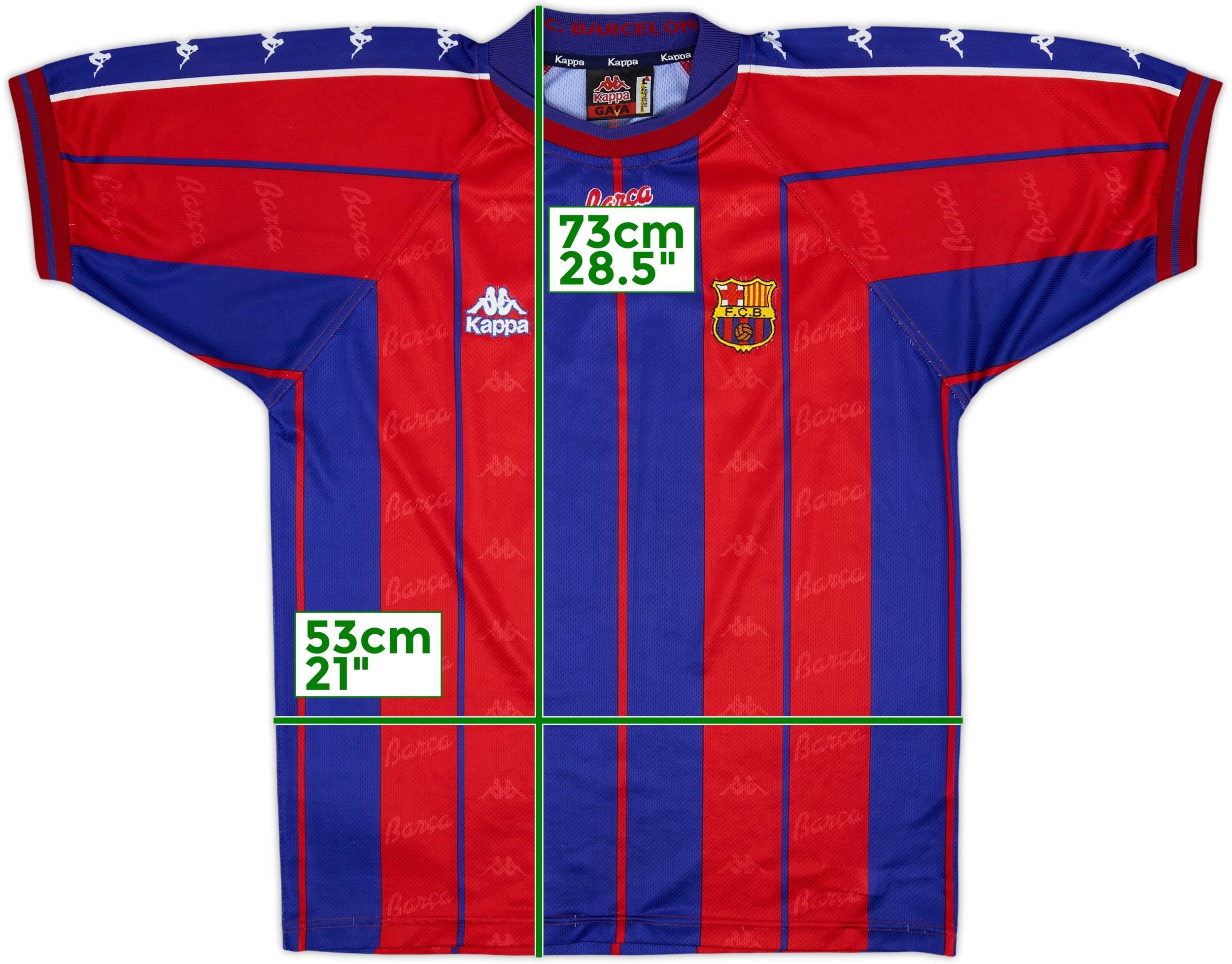 1997-98 Barcelona Home Shirt - 9/10 - (L)