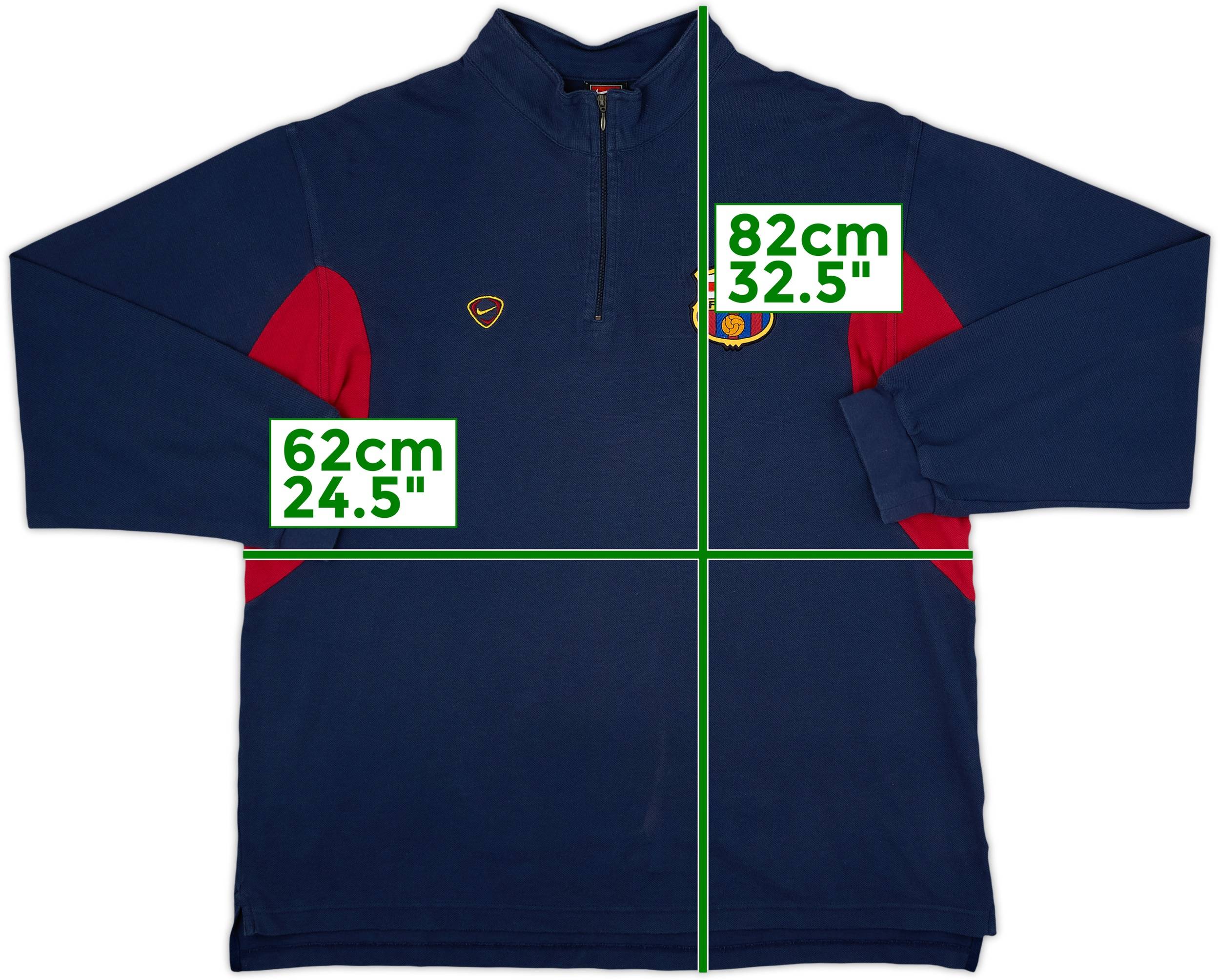 2000-01 Barcelona Nike 1/4 Zip Drill Top - 7/10 - (XL)