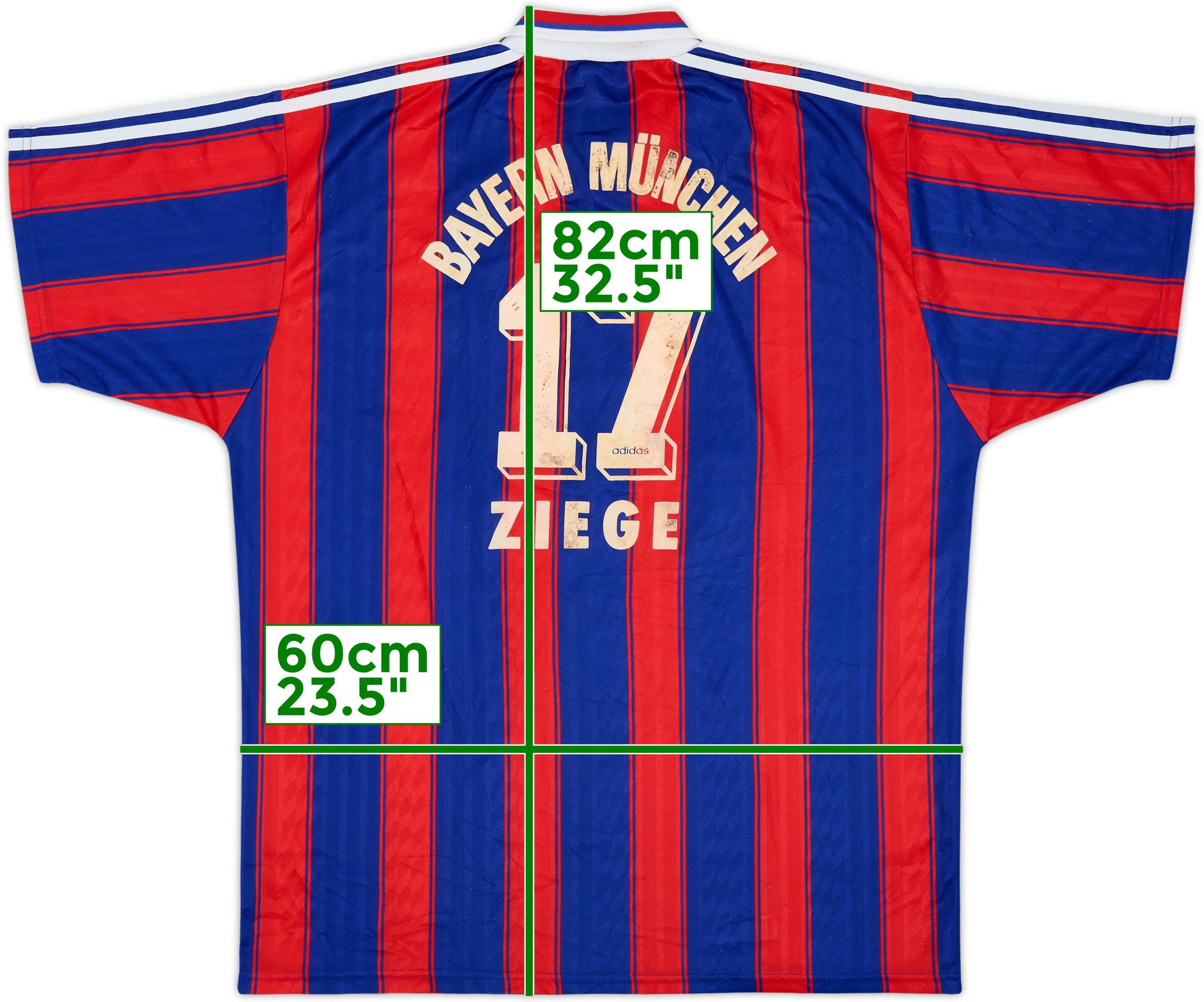 1995-97 Bayern Munich Home Shirt Ziege #17 - 4/10 - (XL)