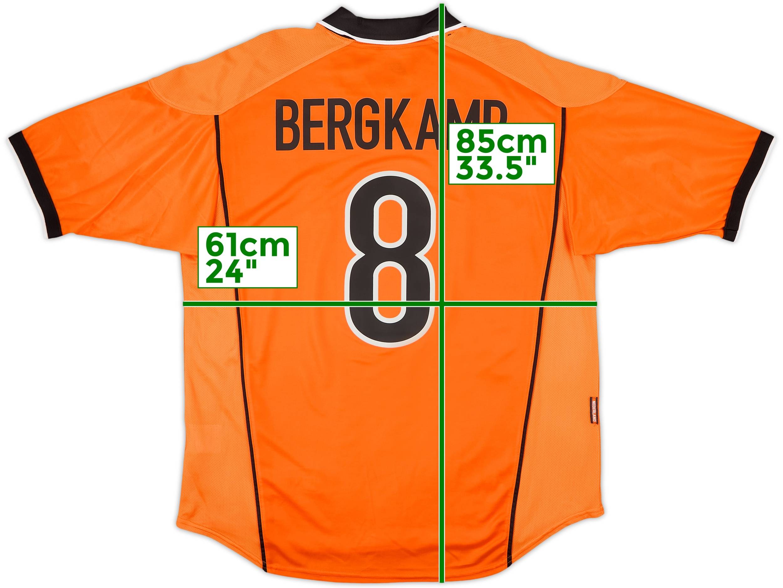 1998-00 Netherlands Home Shirt Bergkamp #8 - 6/10 - (XL)
