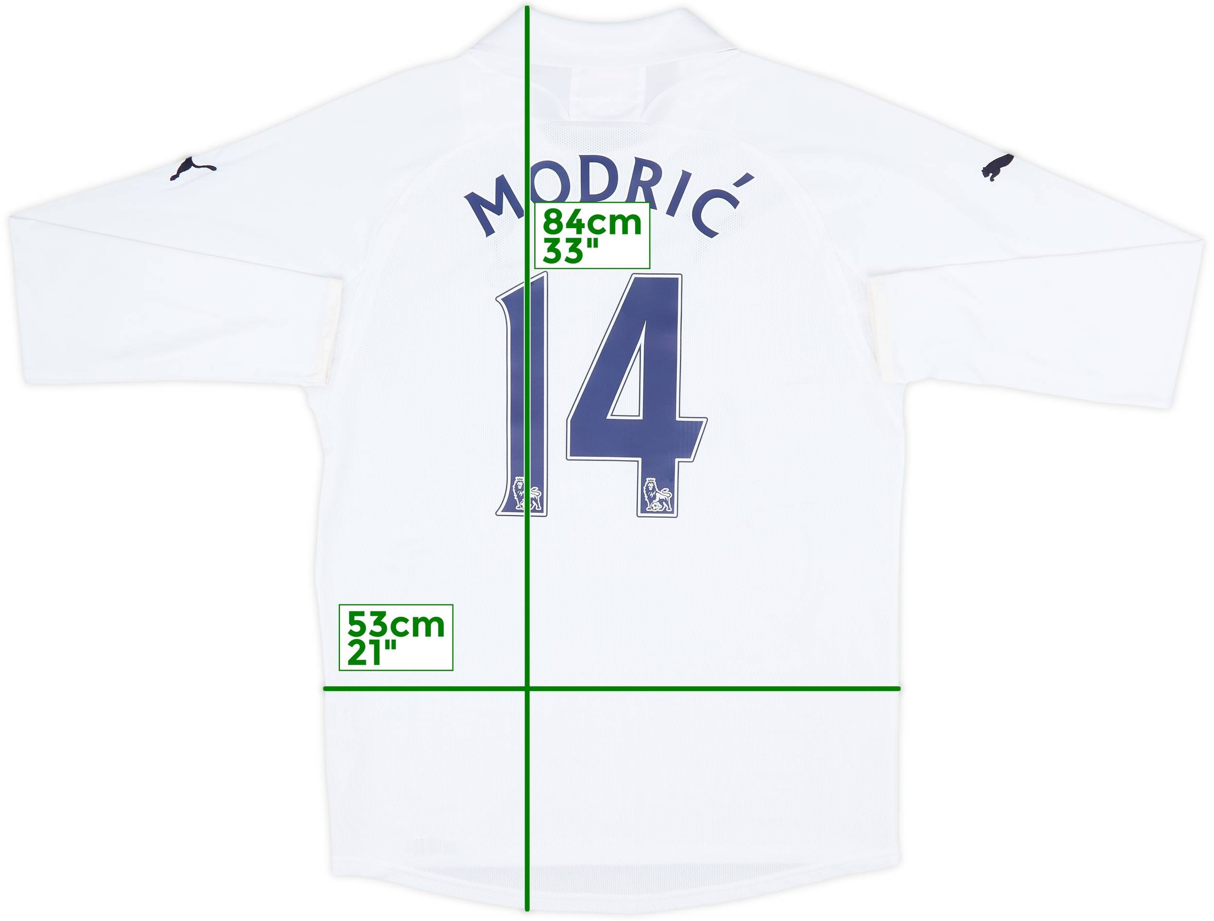 2011-12 Tottenham Home L/S Shirt Modric #14 - 7/10 - (L)