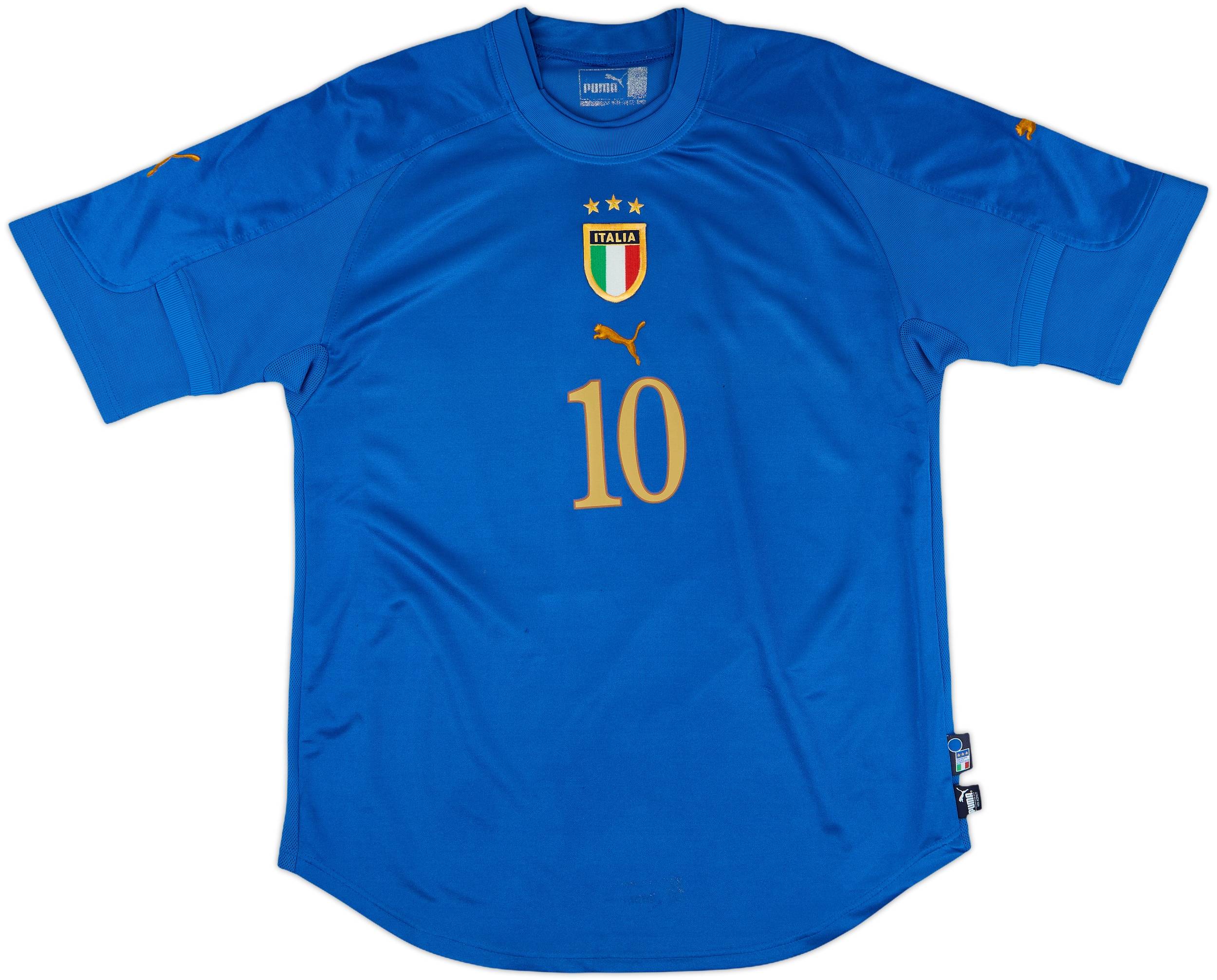 2004-06 Italy Home Shirt R.Baggio #10 - 7/10 - (L)
