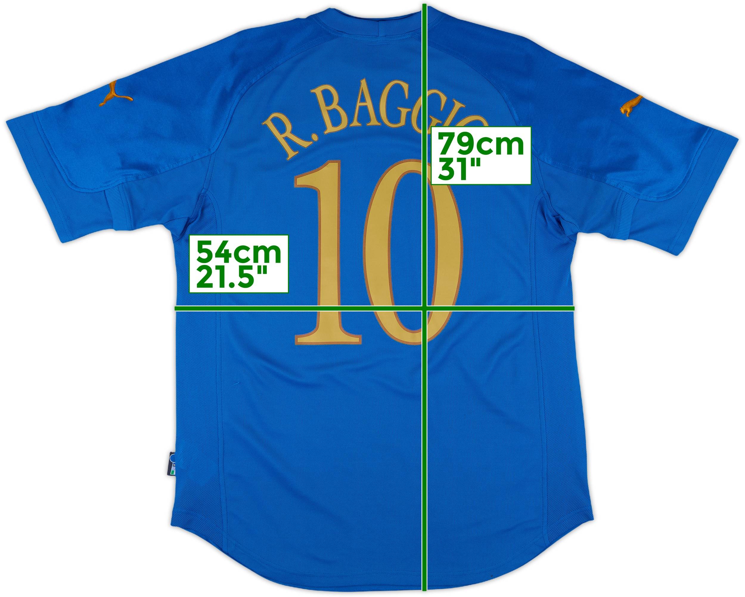2004-06 Italy Home Shirt R.Baggio #10 - 7/10 - (L)