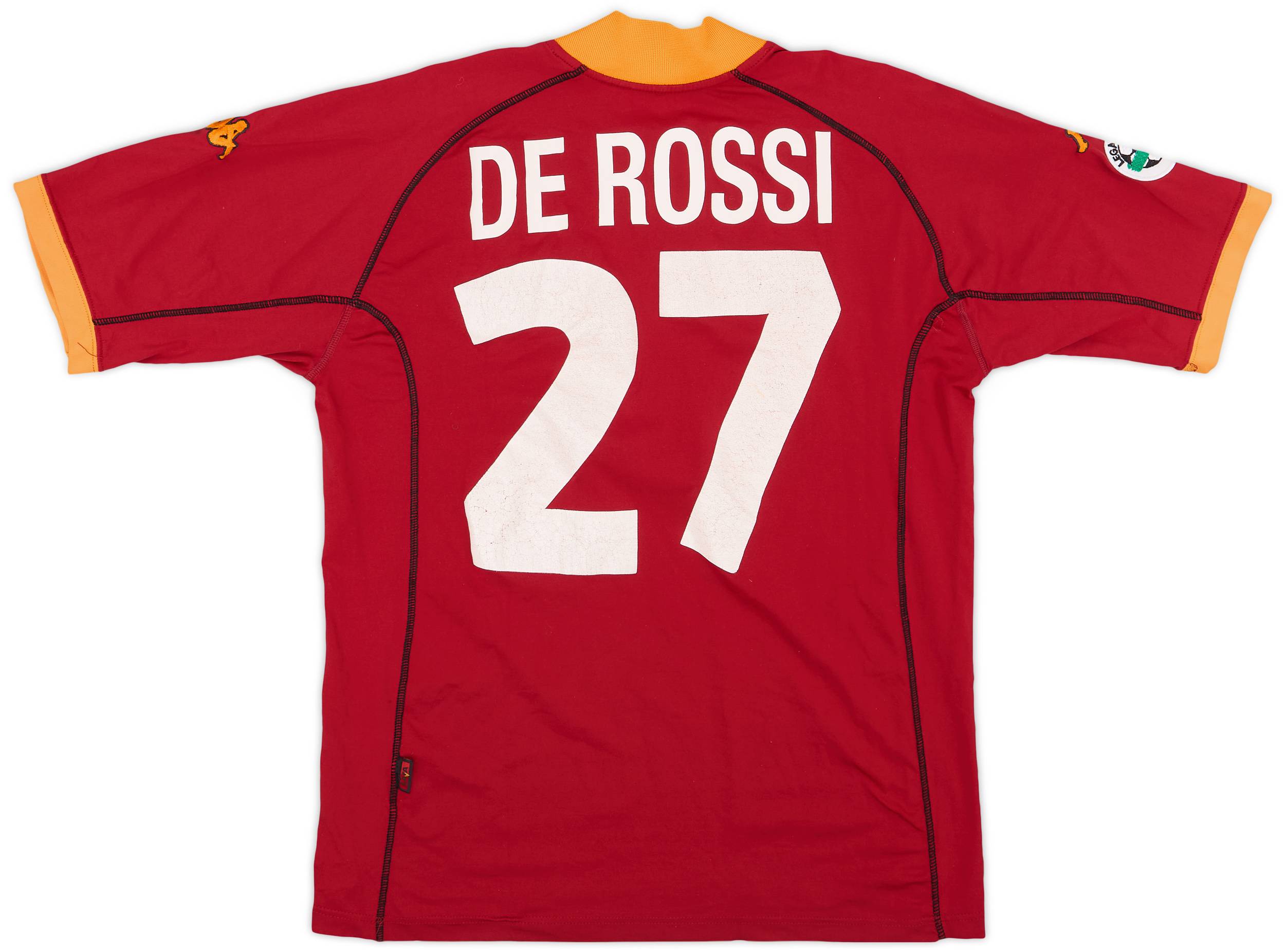 2001-02 Roma Match Issue Home Shirt De Rossi #27