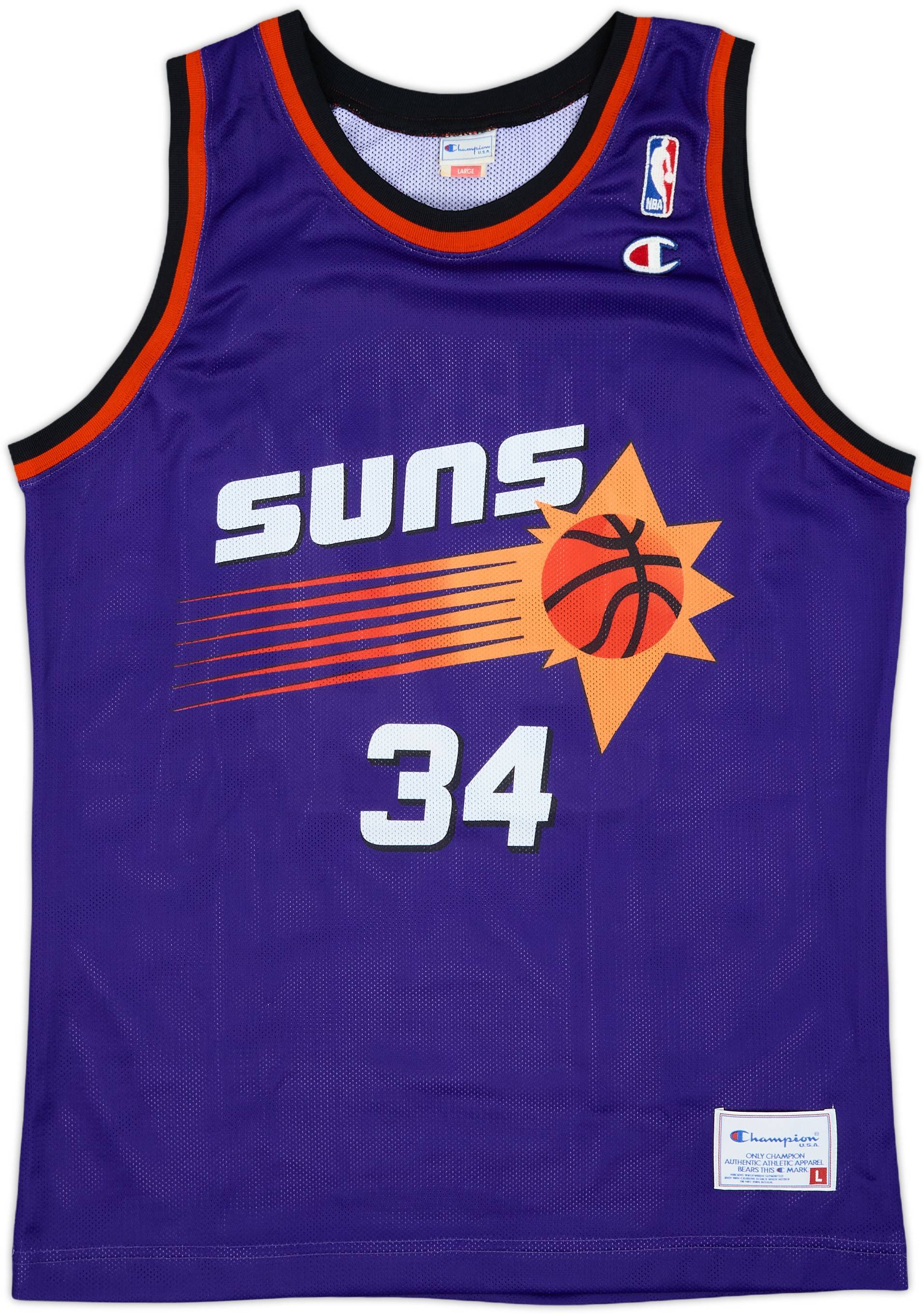 Suns Barkley 34 バスケットボールジャージ Vintage 90's Charles Barkley Phoenix Suns #34 NBA Jersey