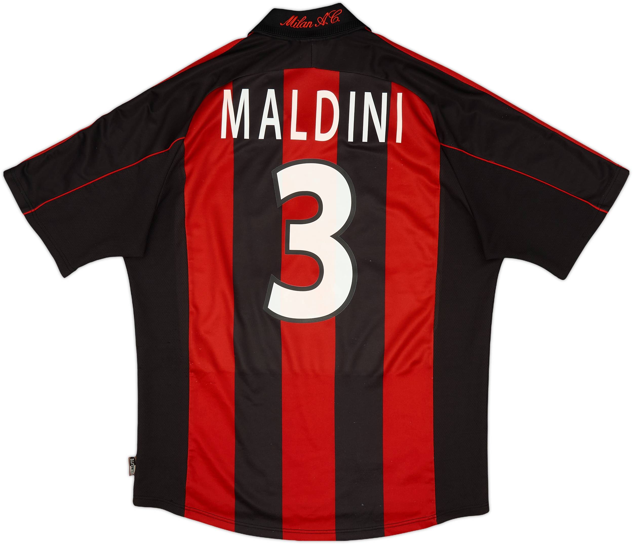 2000-02 AC Milan Home Shirt Maldini #3 - 6/10 - (L)