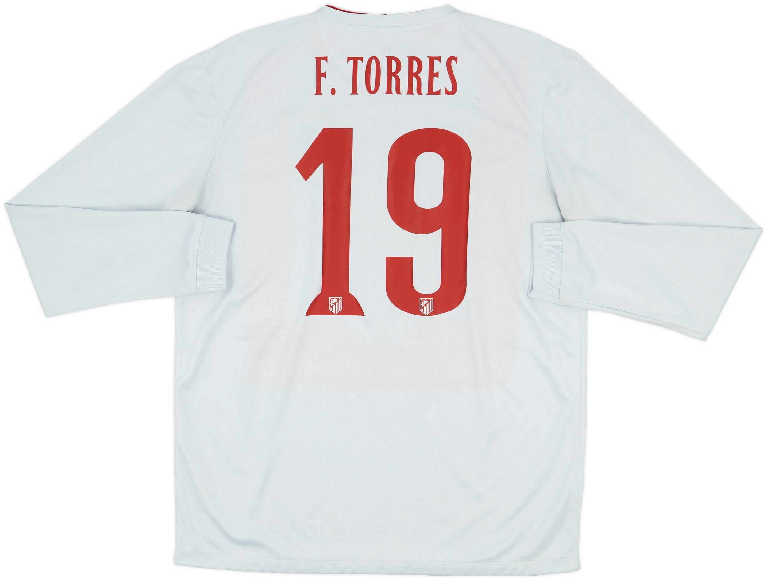 2014-15 Atletico Madrid Away L/S Shirt F.Torres #19 - 7/10 - (L)