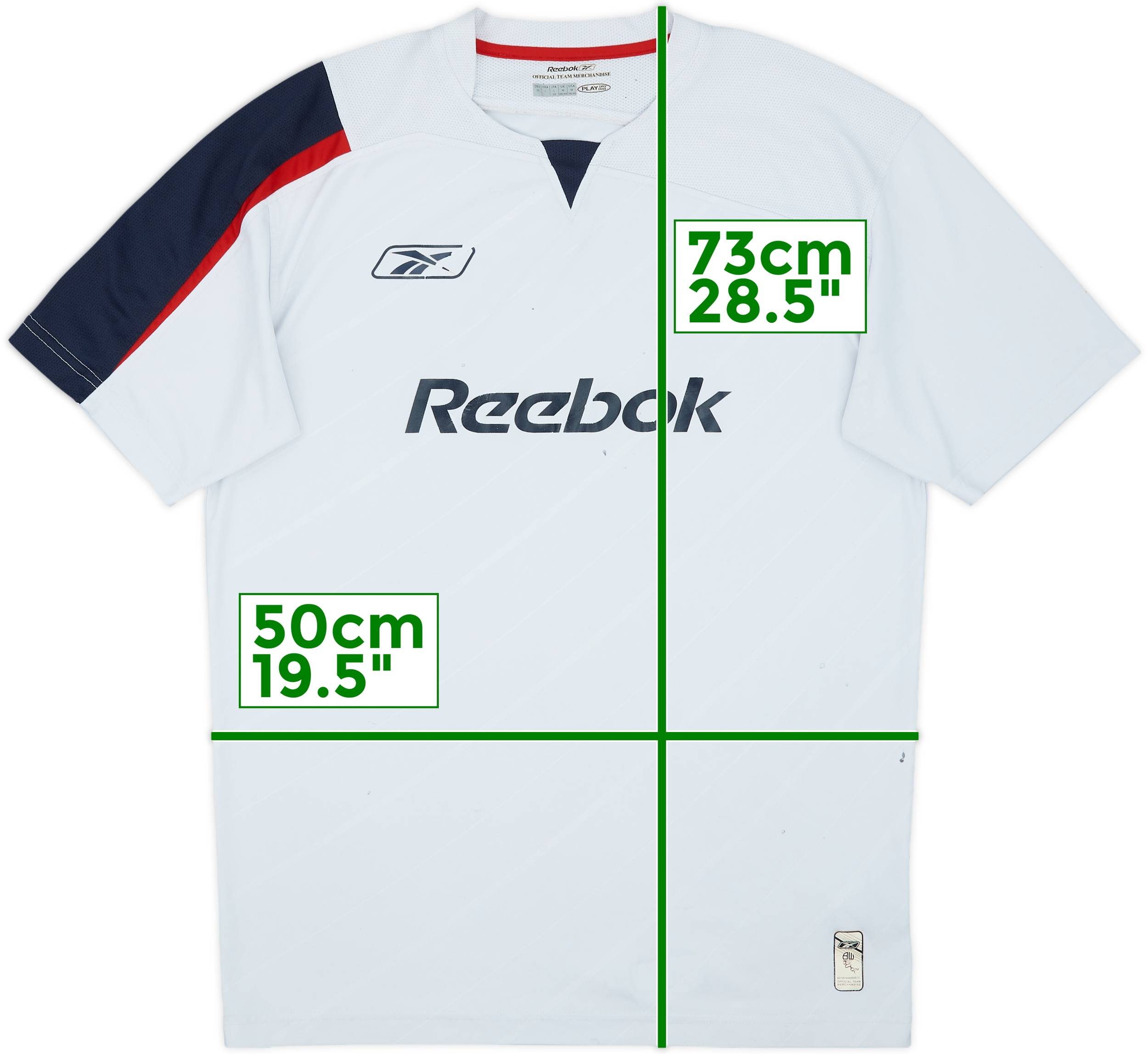リーボック　サッカー　ユニフォーム　BOLTON WANDERERS F.C. BOLTON WANDERERS 1994 1995 AWAY FOOTBALL SHIRT SOCCER JERSEY