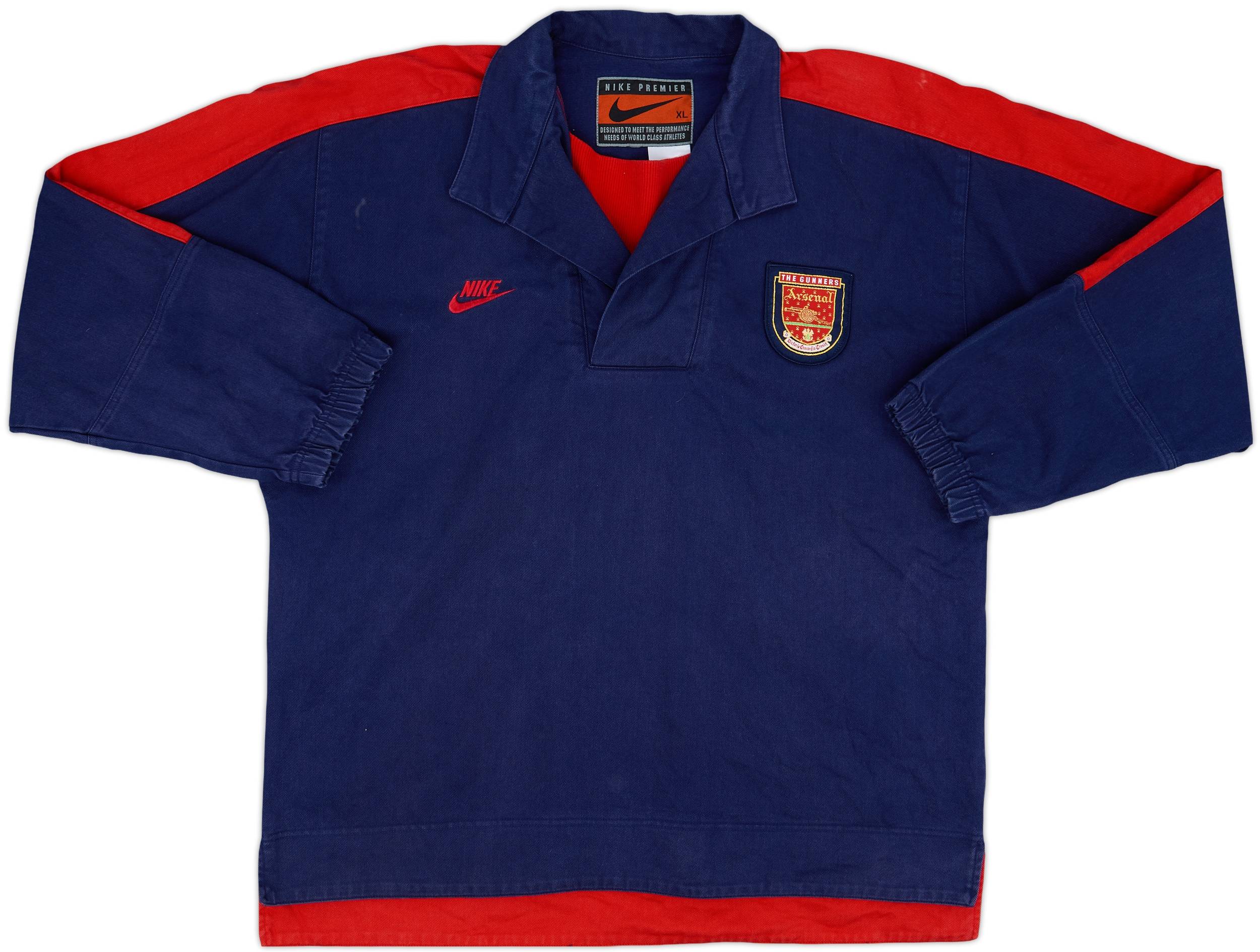 1995-96 Arsenal Nike Denim Drill Top - 8/10 - (XL)