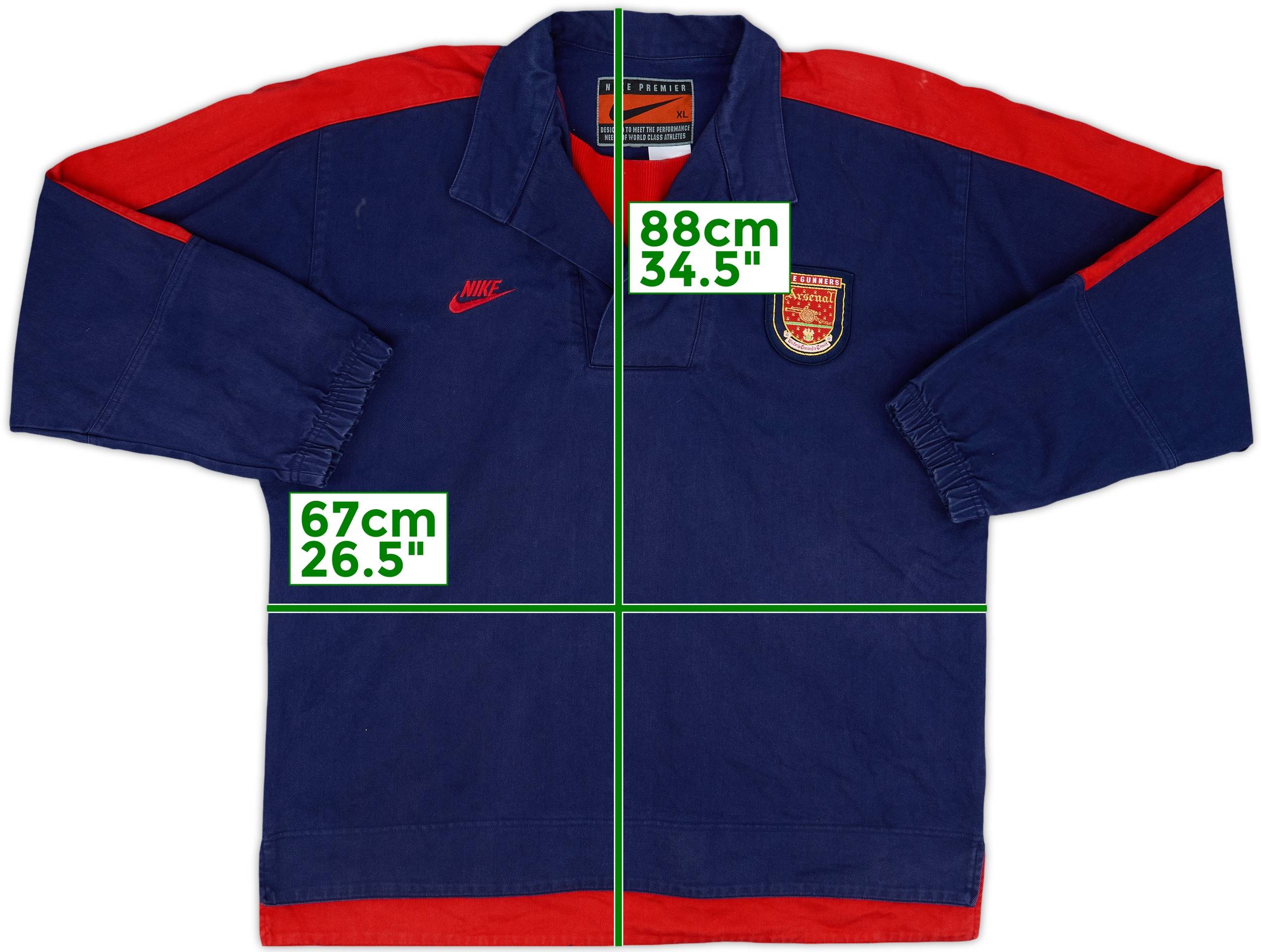 ウェア Arsenal 94 95 96  1994-96 Arsenal Home Shirt - 6/10 - (XL.Boys)