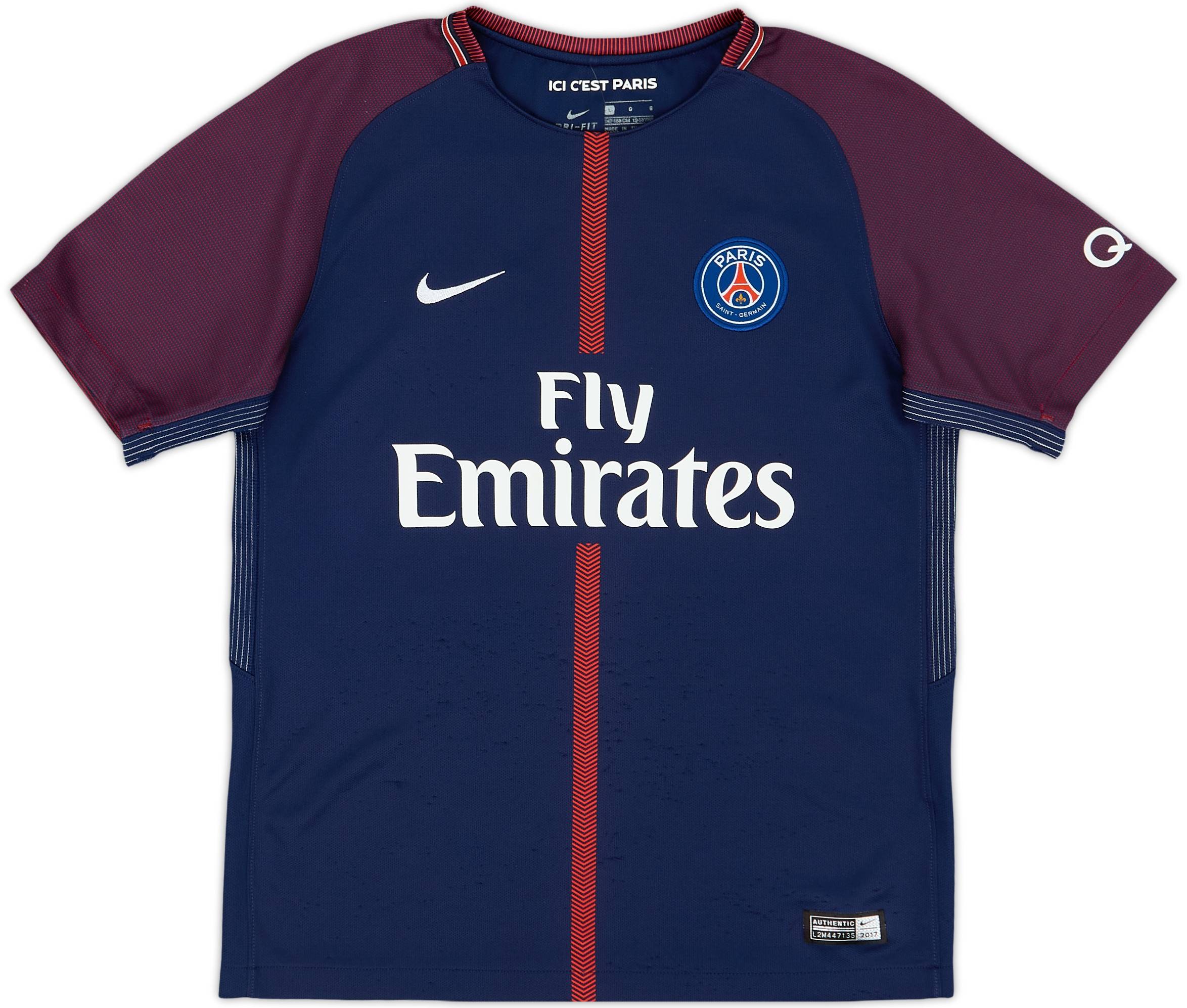 新品本物 Shirt Home Saint-Germain Paris 2017-18 - (L.Boys) - 6/10 ウェア