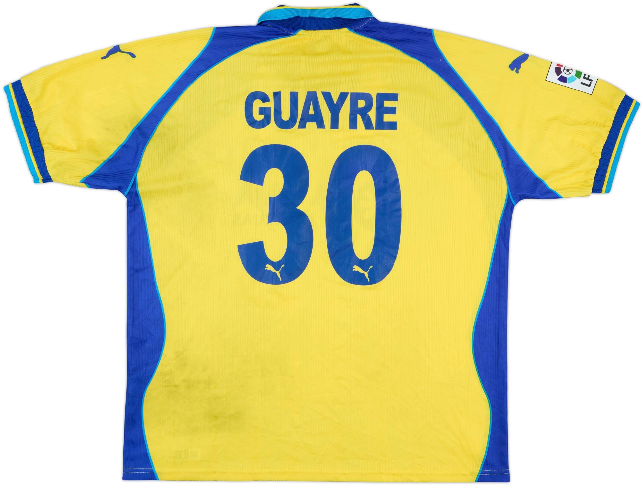 2000-01 Las Palmas Match Issue Home Shirt Guayre #30