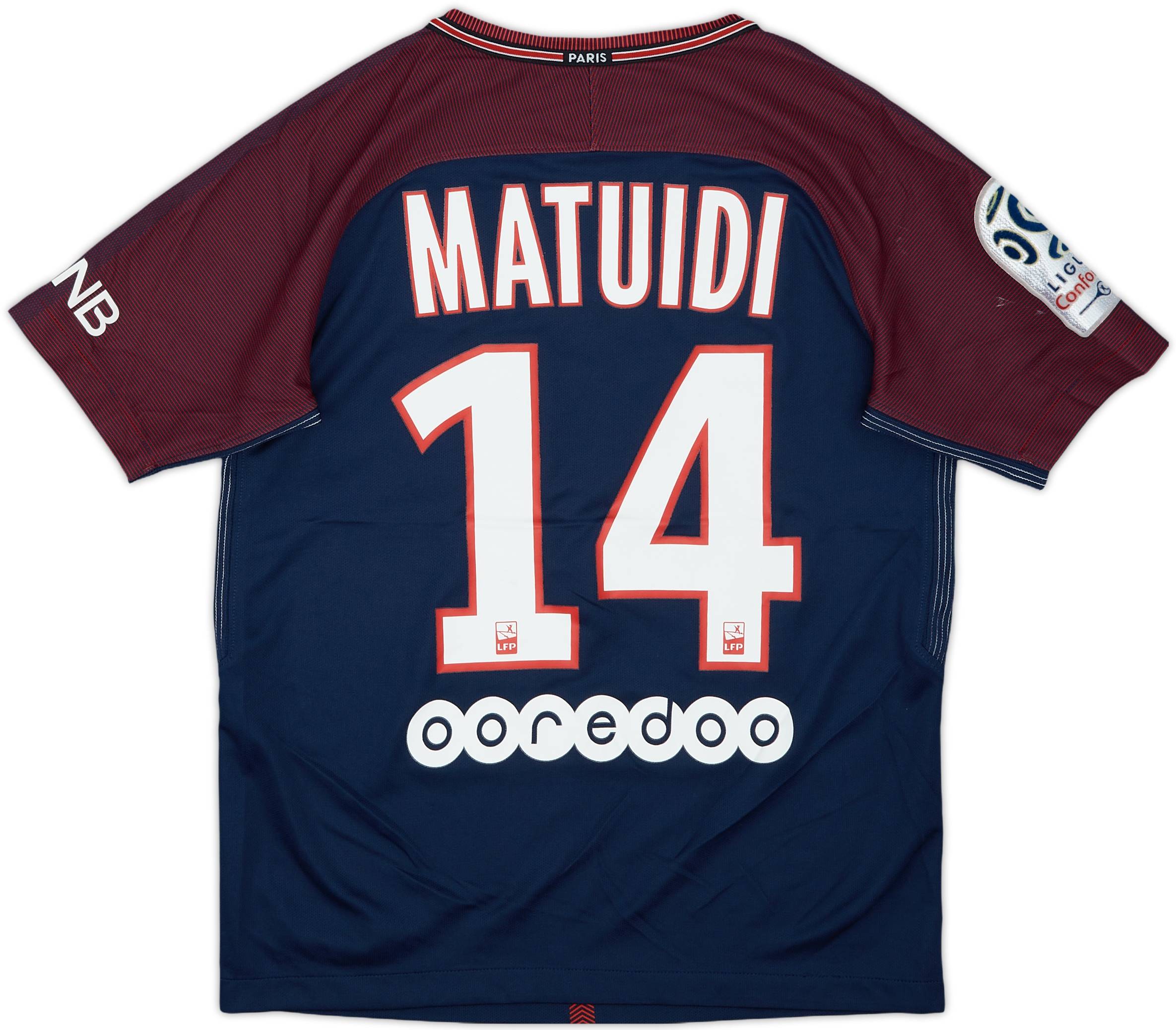 2017-18 Paris Saint-Germain Home Shirt Matuidi #14 - 9/10 - (L.Boys)