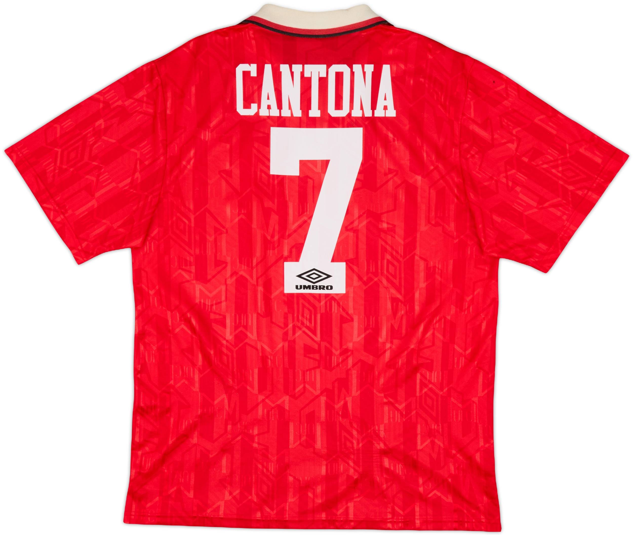 【SALE】 - #7 Cantona Shirt Home United Manchester 1992-94 7/10 (XL) - ウェア