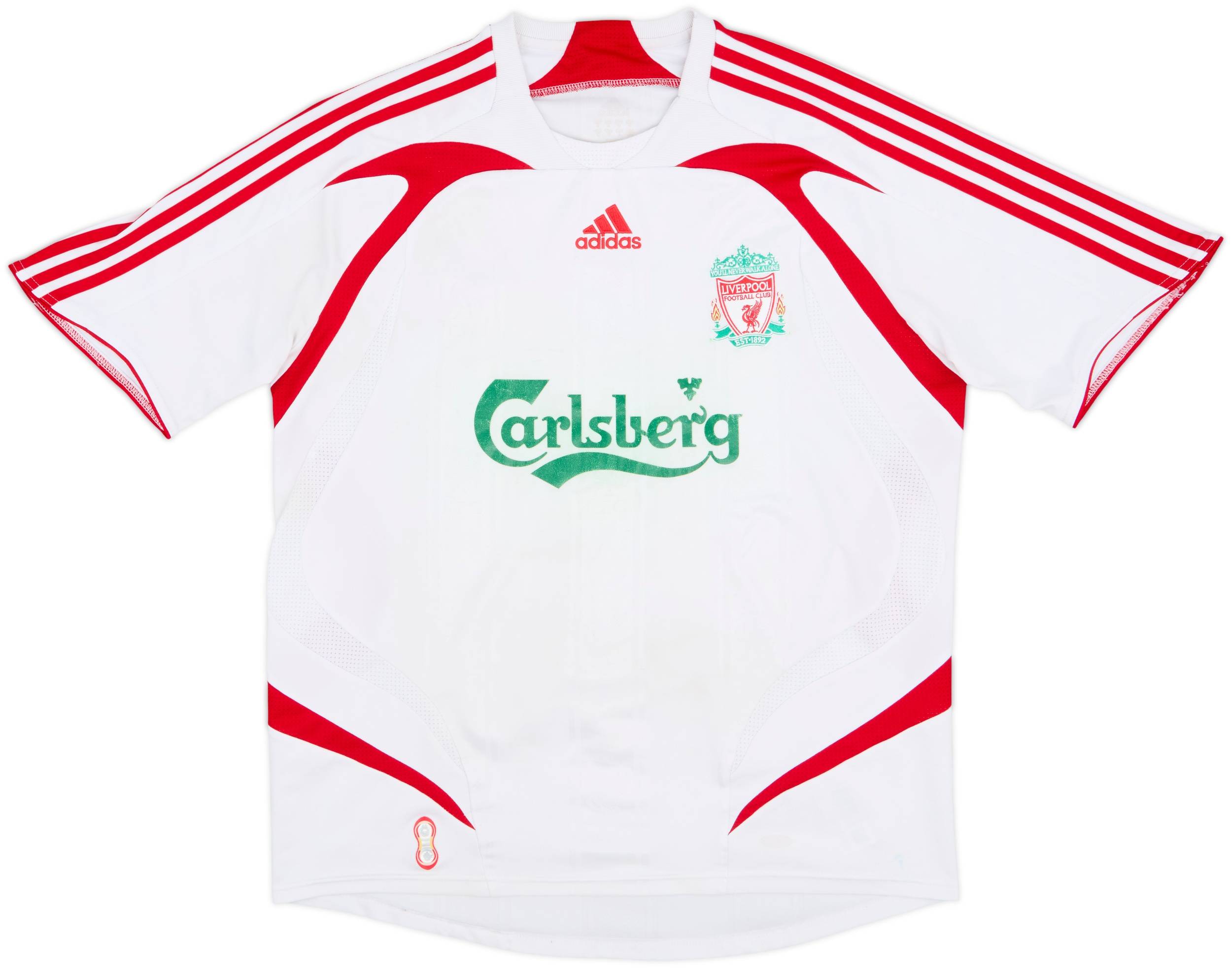 正規品　リヴァプール　ALONSO 14番 シャツ 2006-08 Liverpool Home Shirt Alonso #14 - 7/10 - (XL)