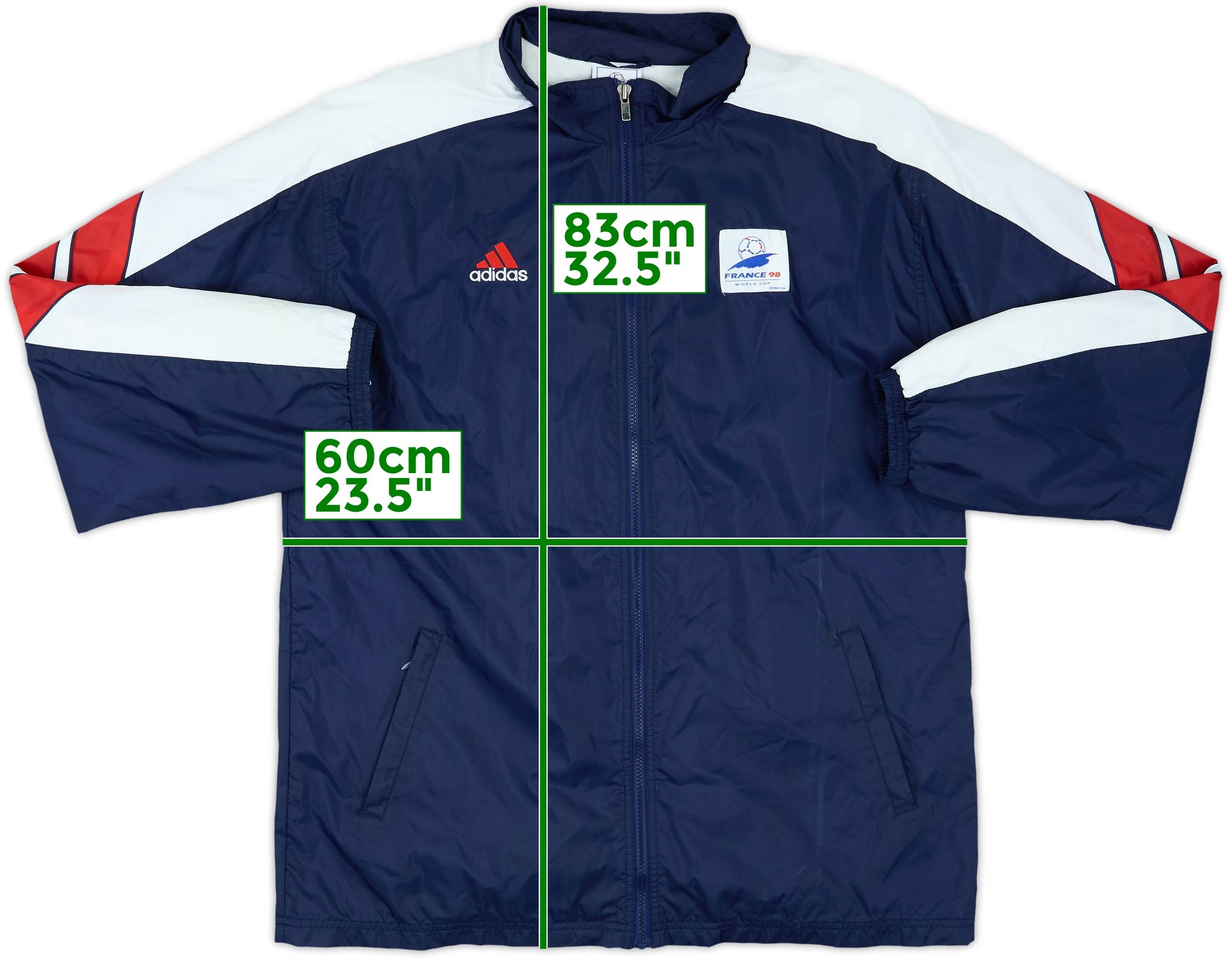 1998-00 England adidas France 98 Track Jacket - 7/10 - (M)