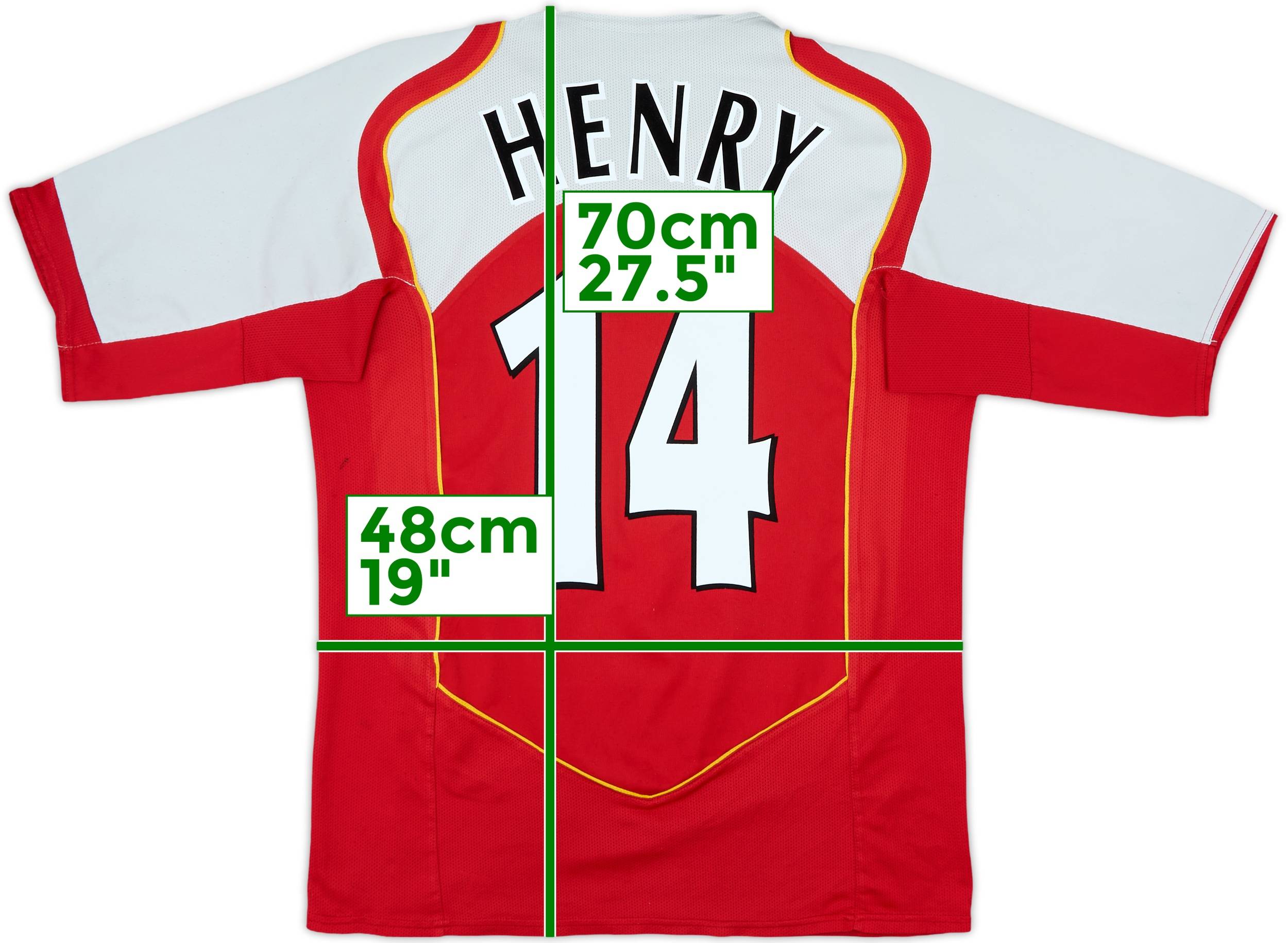 03-04 アーセナル 14番 Henry/Sサイズ/ホーム 2004-05 Arsenal Home Shirt Henry #14 - 5/10 - (M)