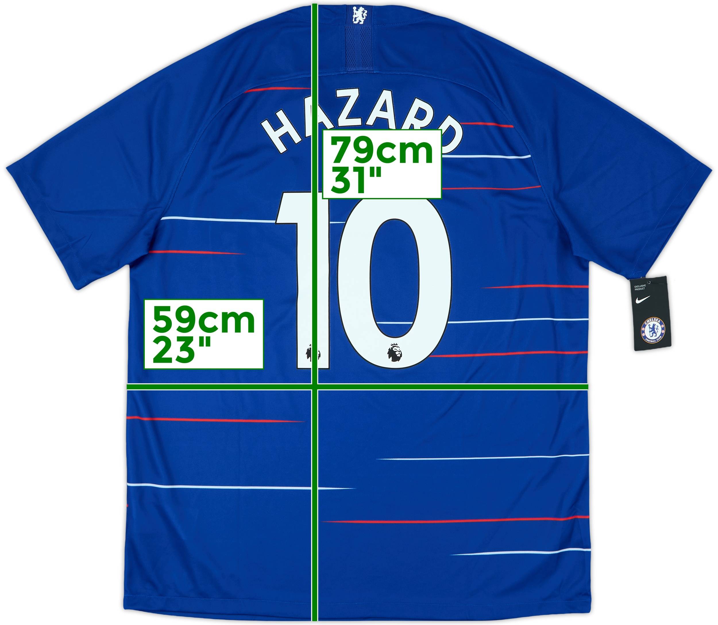 Chelsea HAZARD 10 シャツ 2017-18 Chelsea Home Shirt Hazard #10 - 6/10 - (XL)