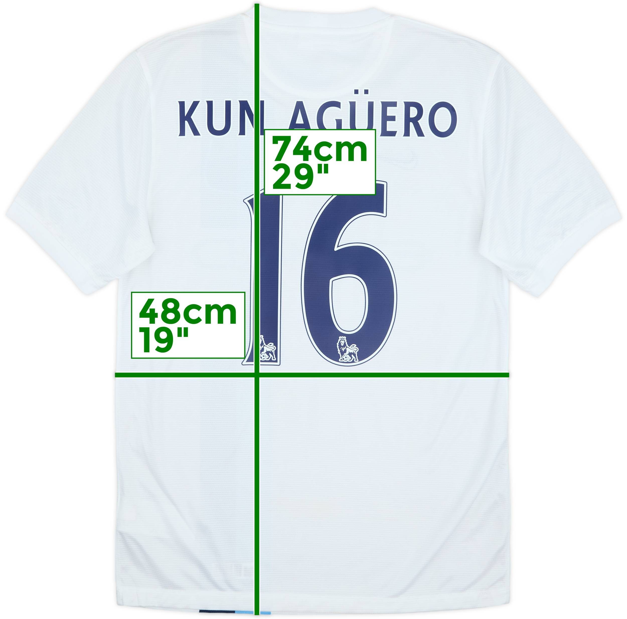 2013-14 Manchester City Third Shirt Kun Aguero #16 (S)