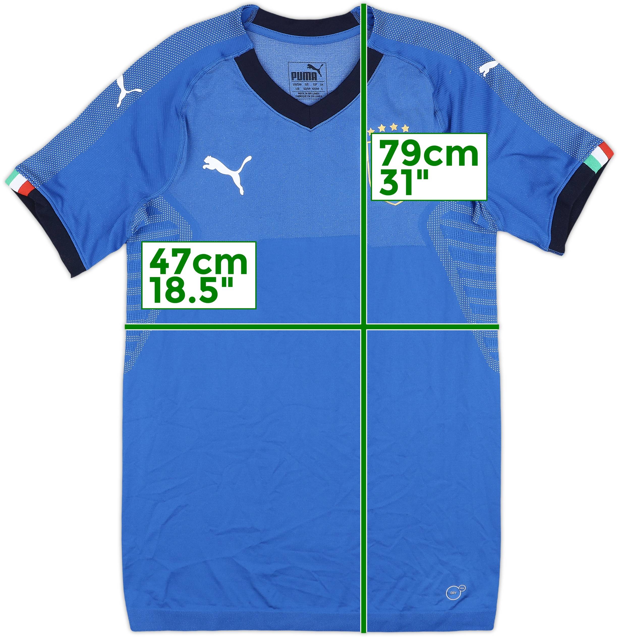 2018-19 Italy Authentic Home Shirt - 8/10 - (L)